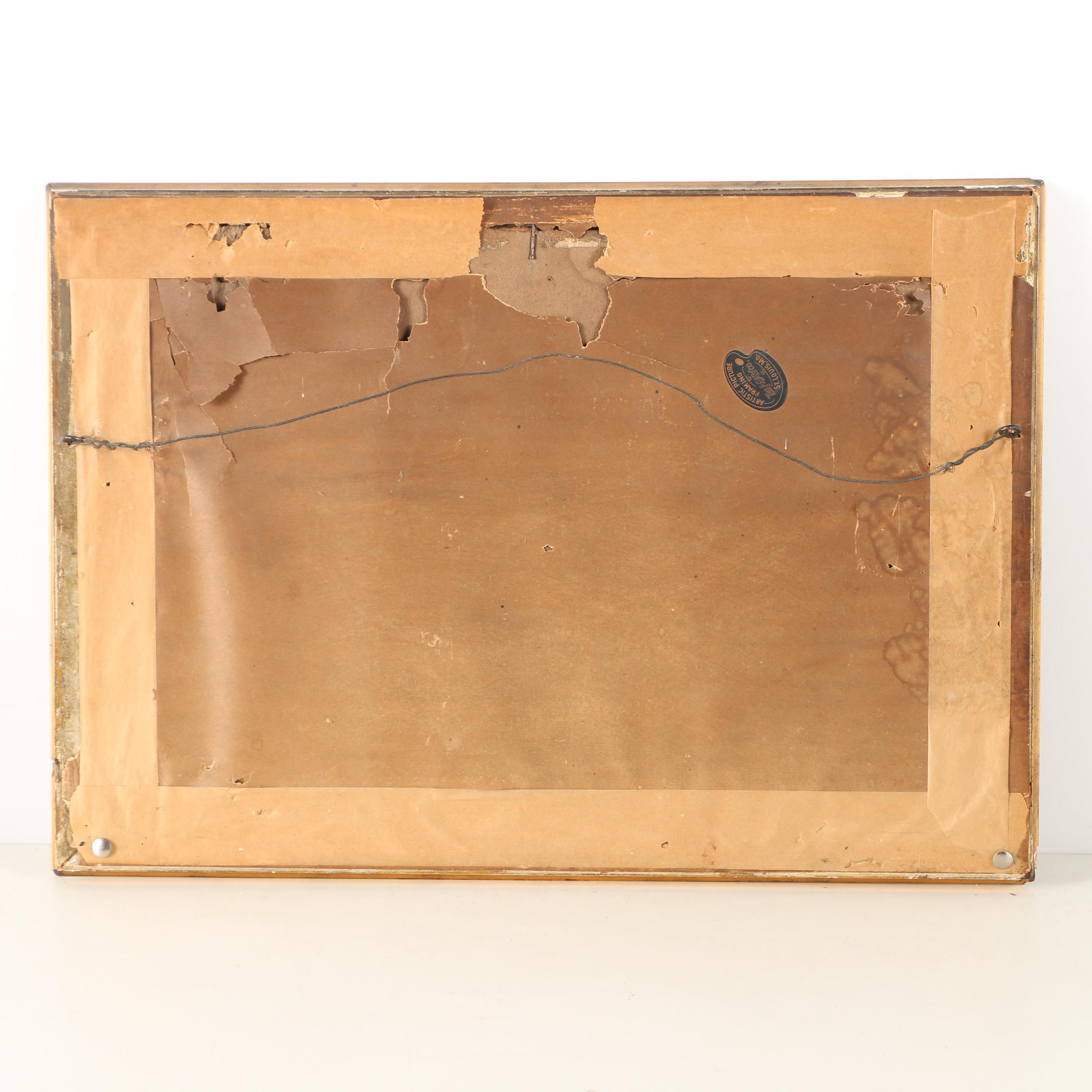 N. Deeds Watercolor Painting of Countryside House