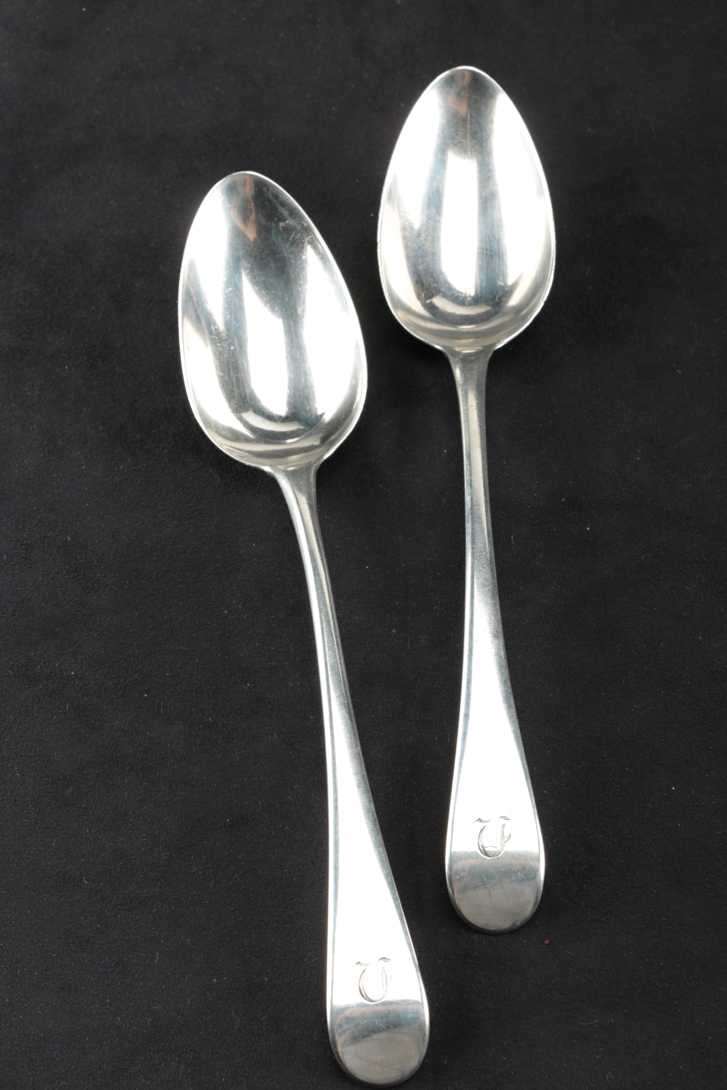 1790 Hester Bateman and Other Sterling and Coin Silver Spoons