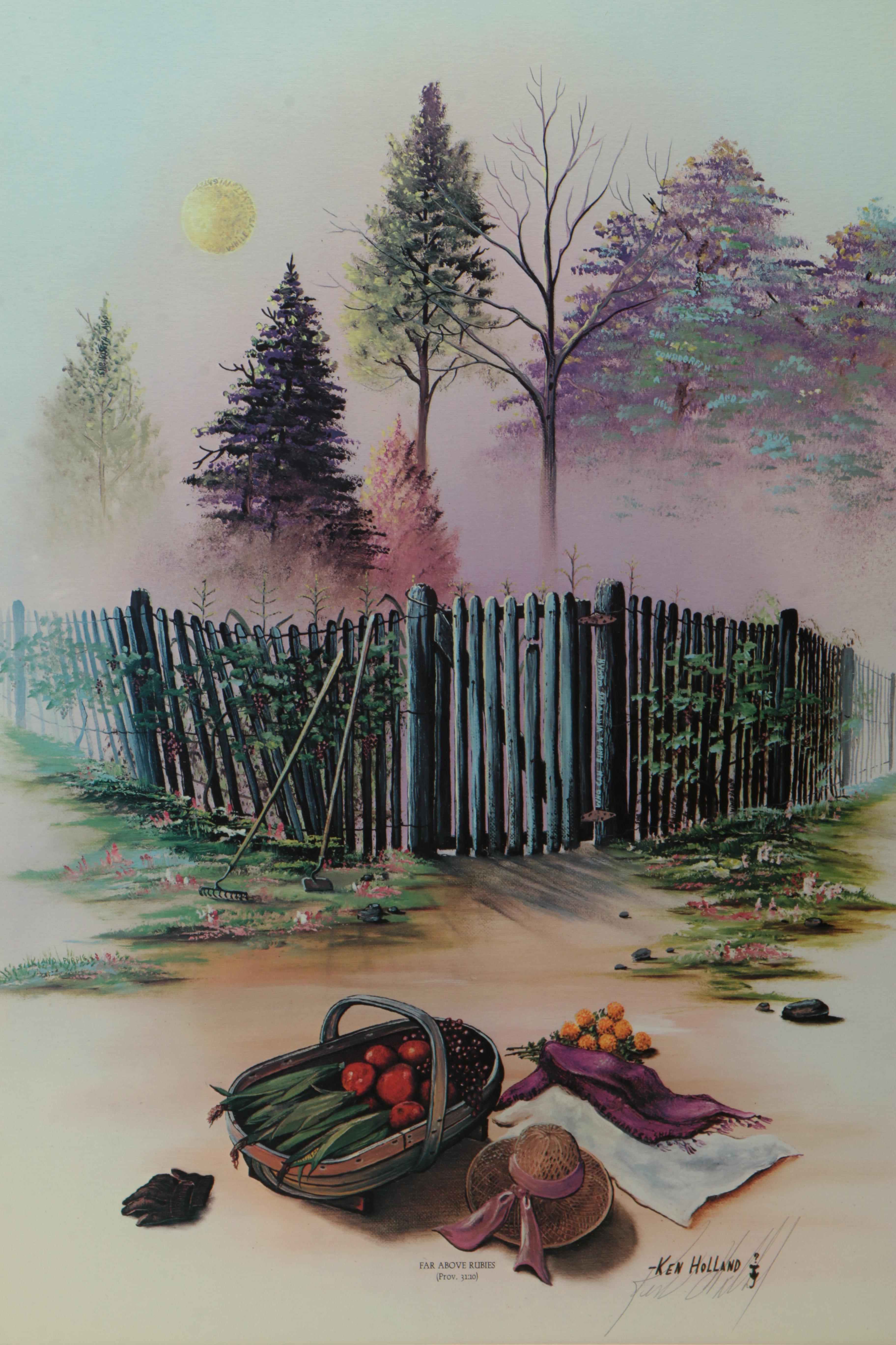 Ken Holland Limted Edition Offset Lithograph "Far Above Rubies"