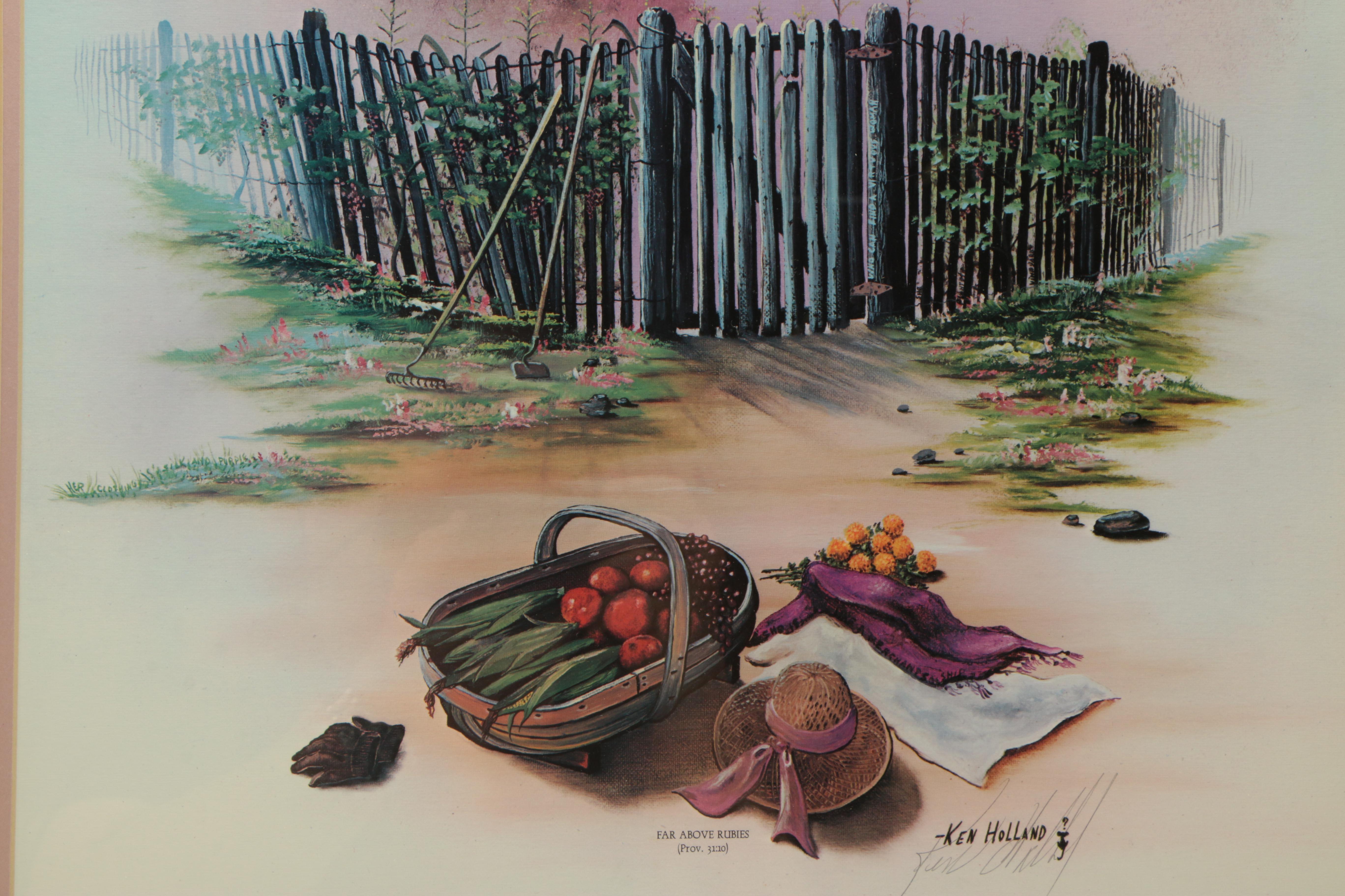 Ken Holland Limted Edition Offset Lithograph "Far Above Rubies"