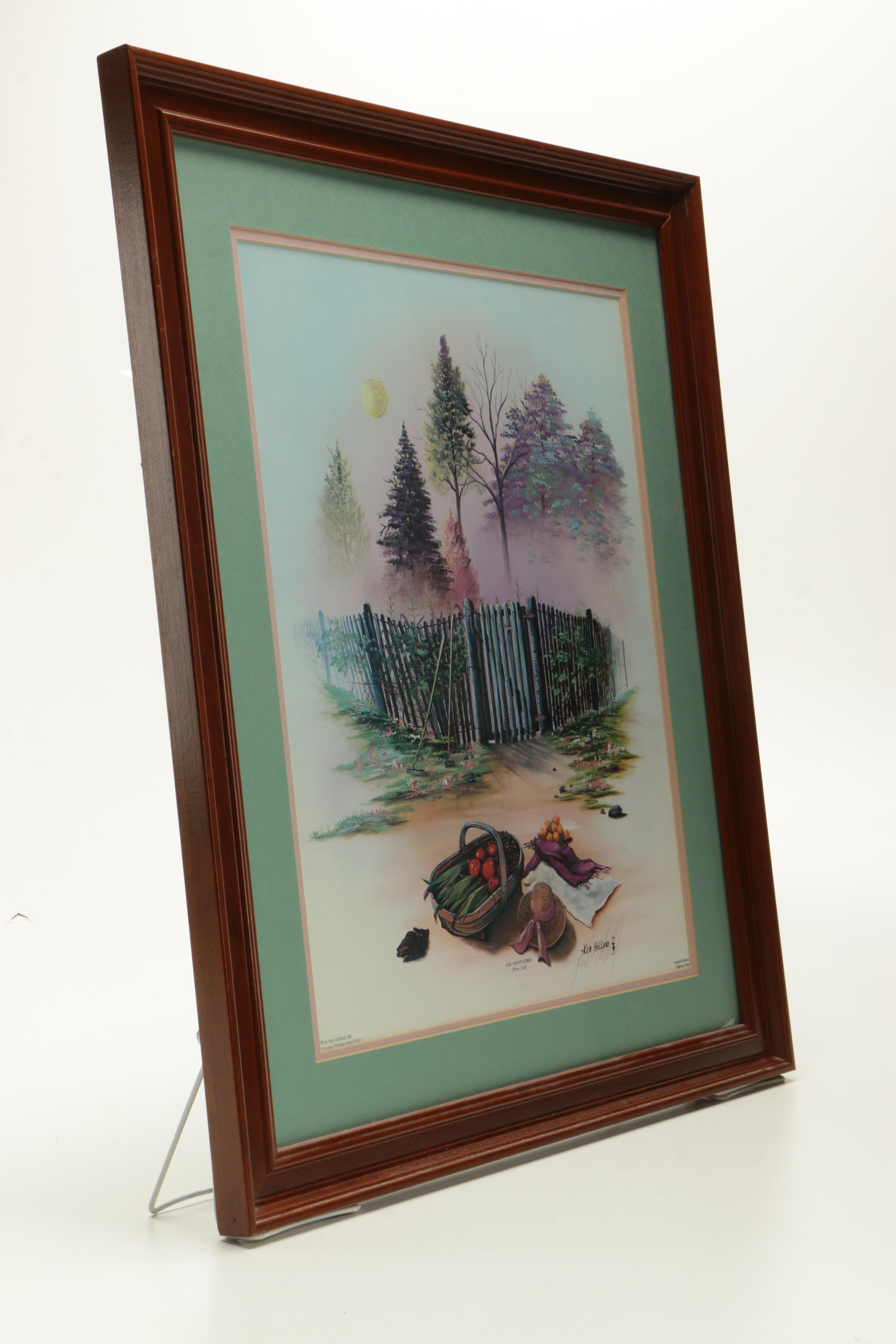 Ken Holland Limted Edition Offset Lithograph "Far Above Rubies"