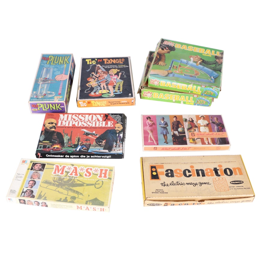 Board Games Including 1972 "What Shall I Be? The Exciting Game of Career Girls"