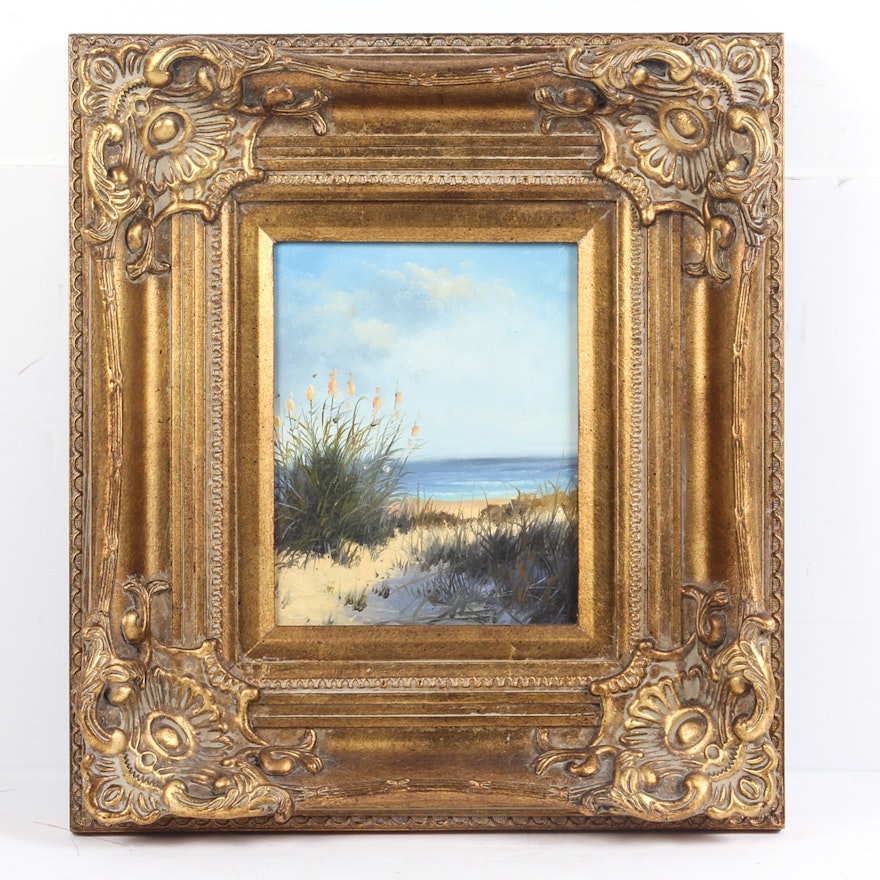 Original Oil Painting on Canvas of Seashore