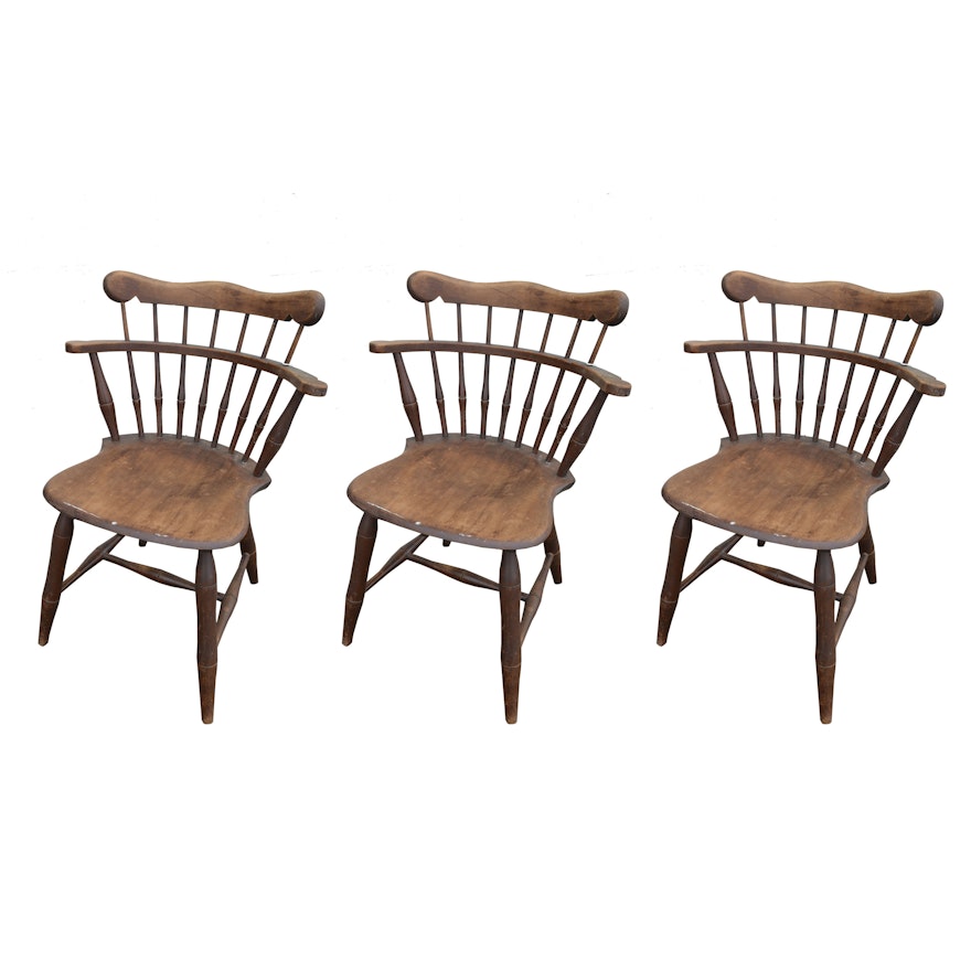 Vintage Windsor Style Dining Chairs by Kling