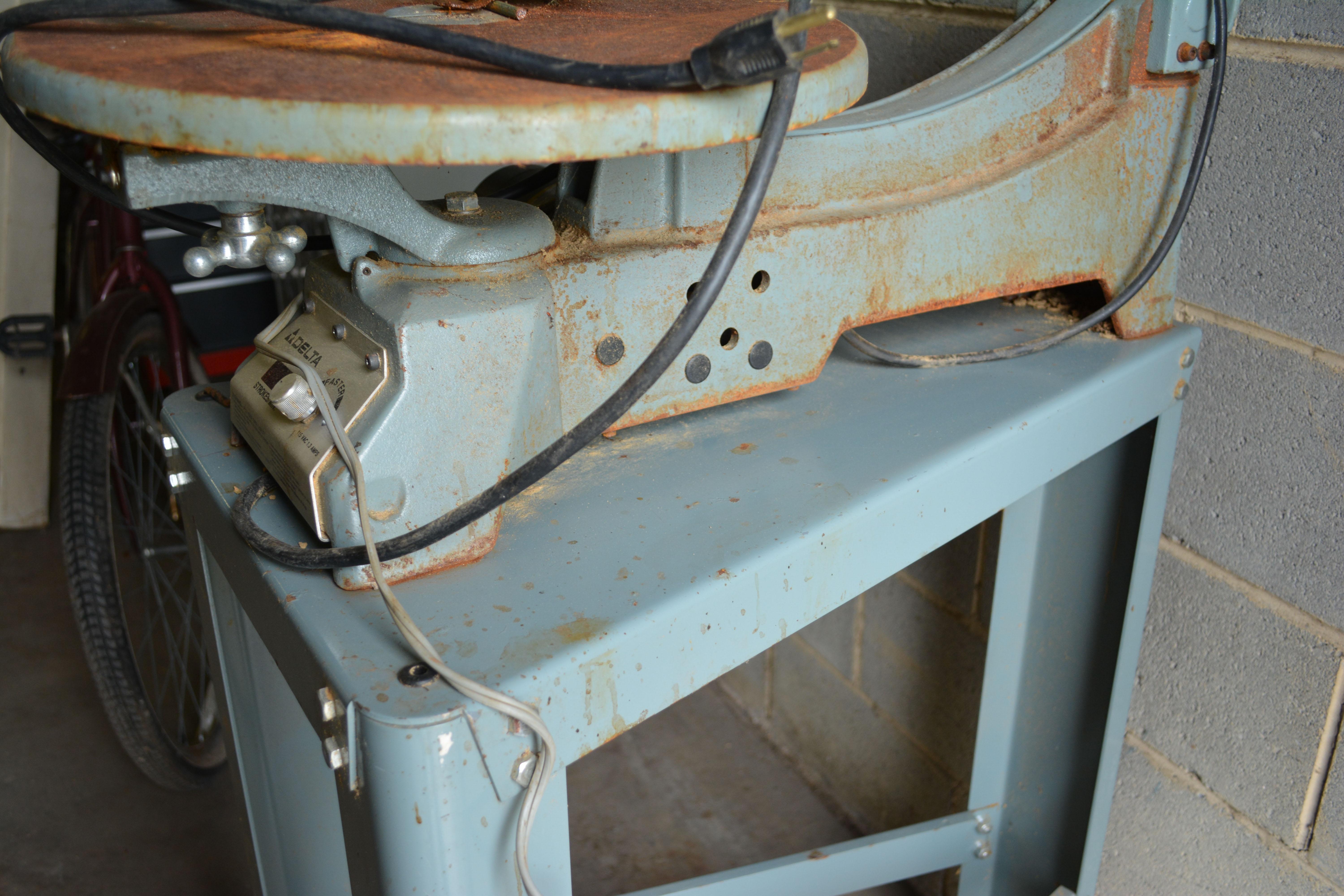 Vintage Delta Scroll Saw on Table