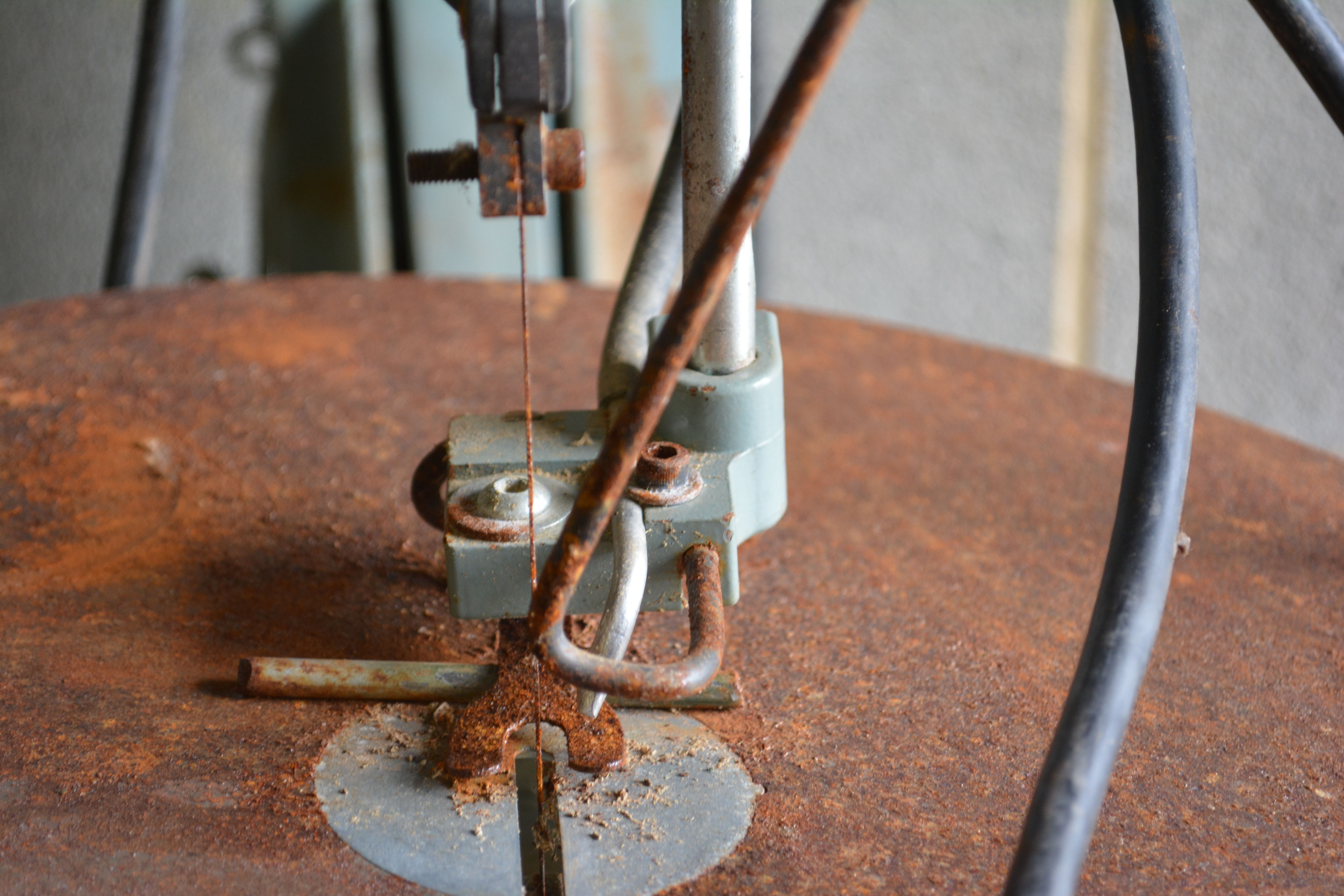 Vintage Delta Scroll Saw on Table