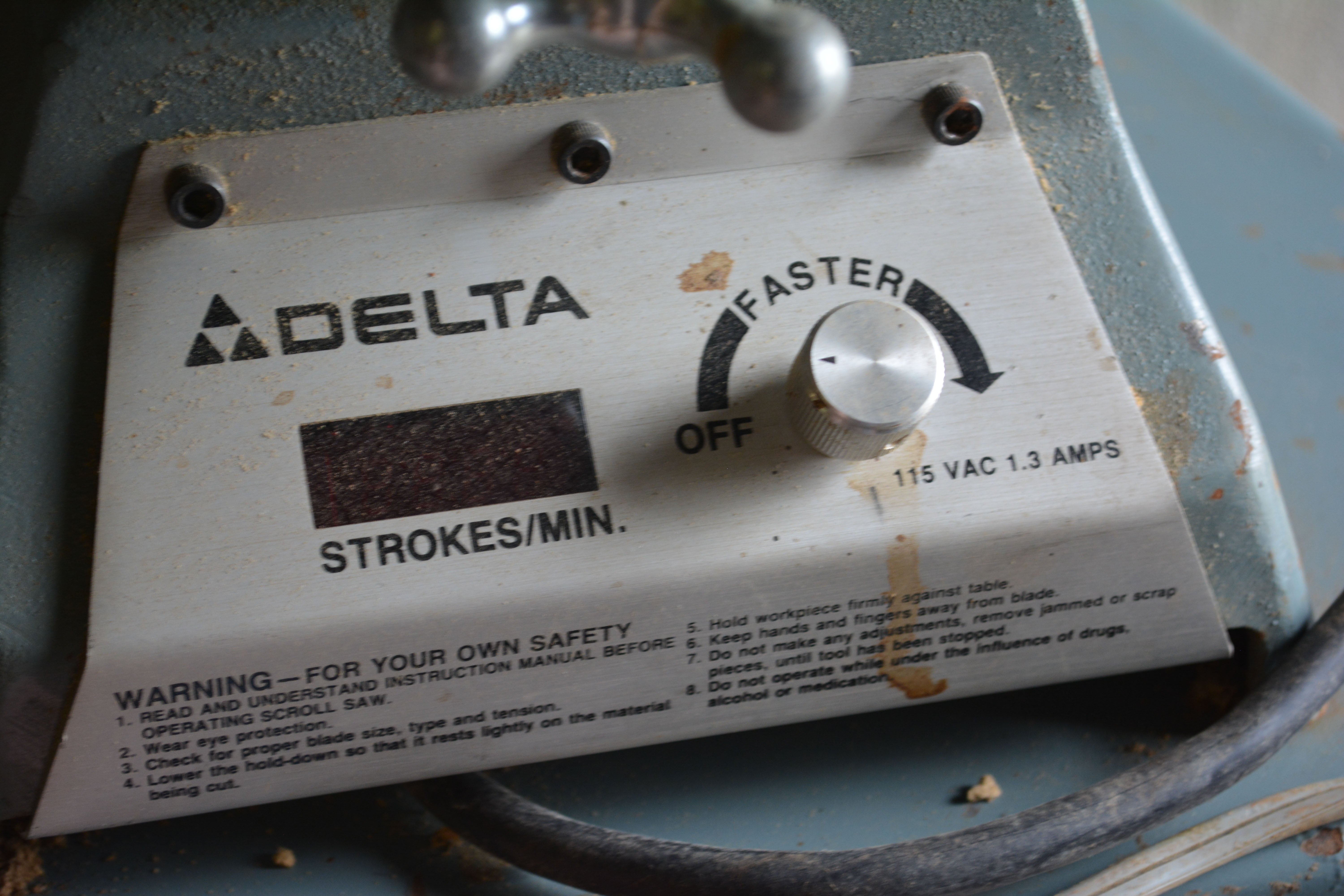 Vintage Delta Scroll Saw on Table