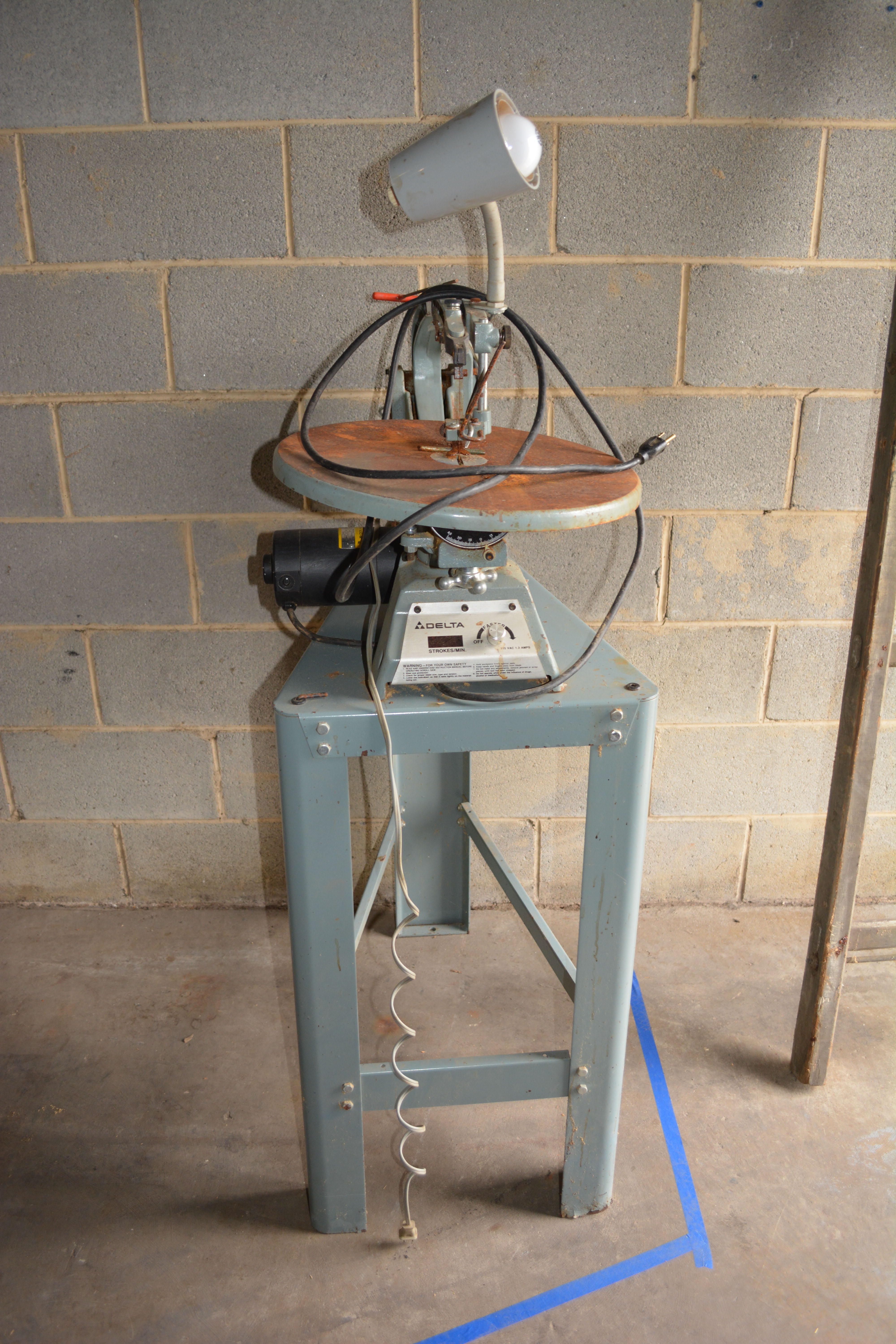 Vintage Delta Scroll Saw on Table