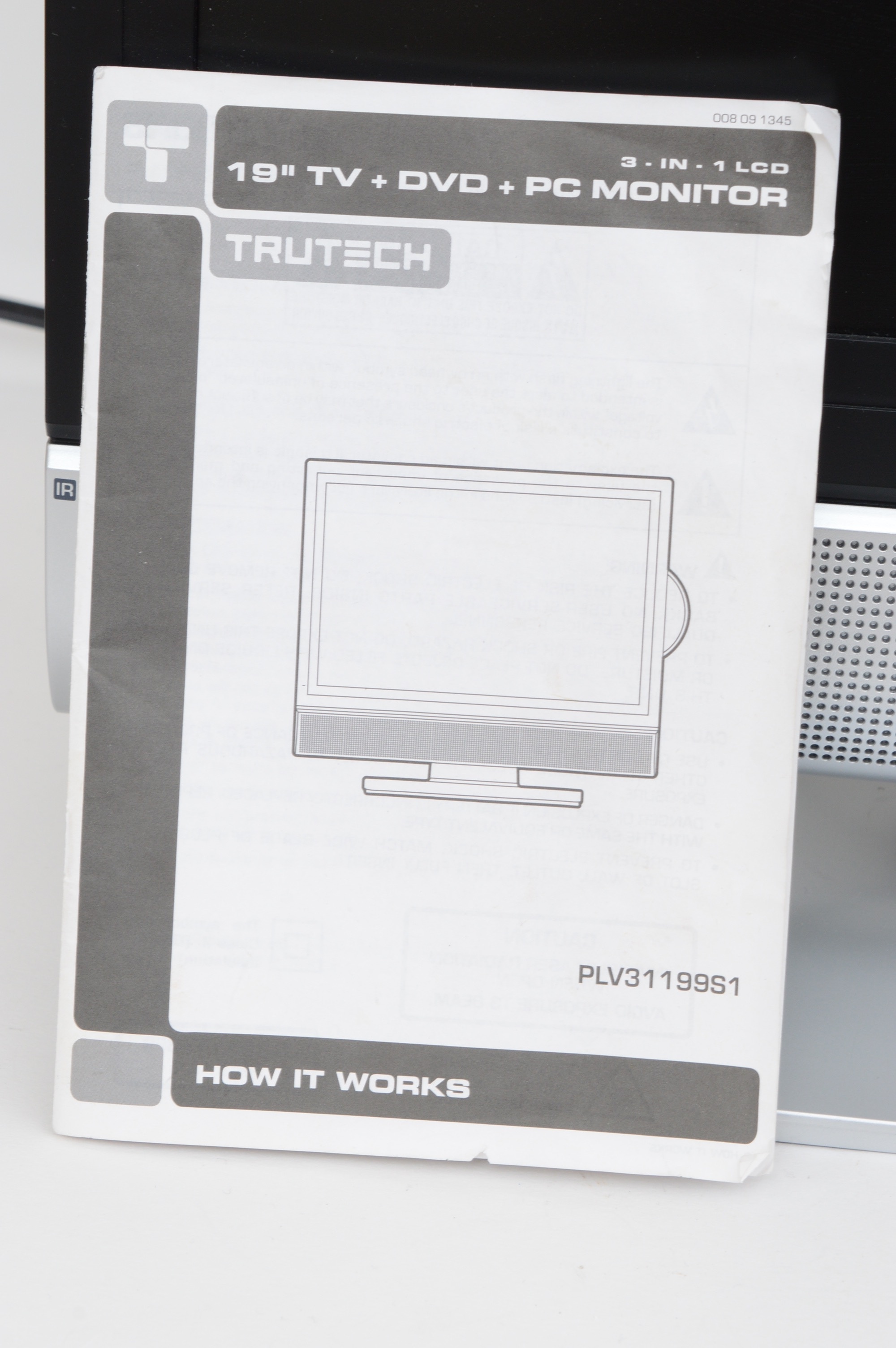 Turtech 19" 3-in-1 LCD Television