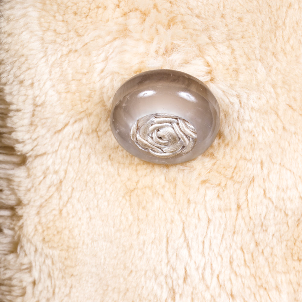 Vintage Beaver Fur Coat with Mink Collar