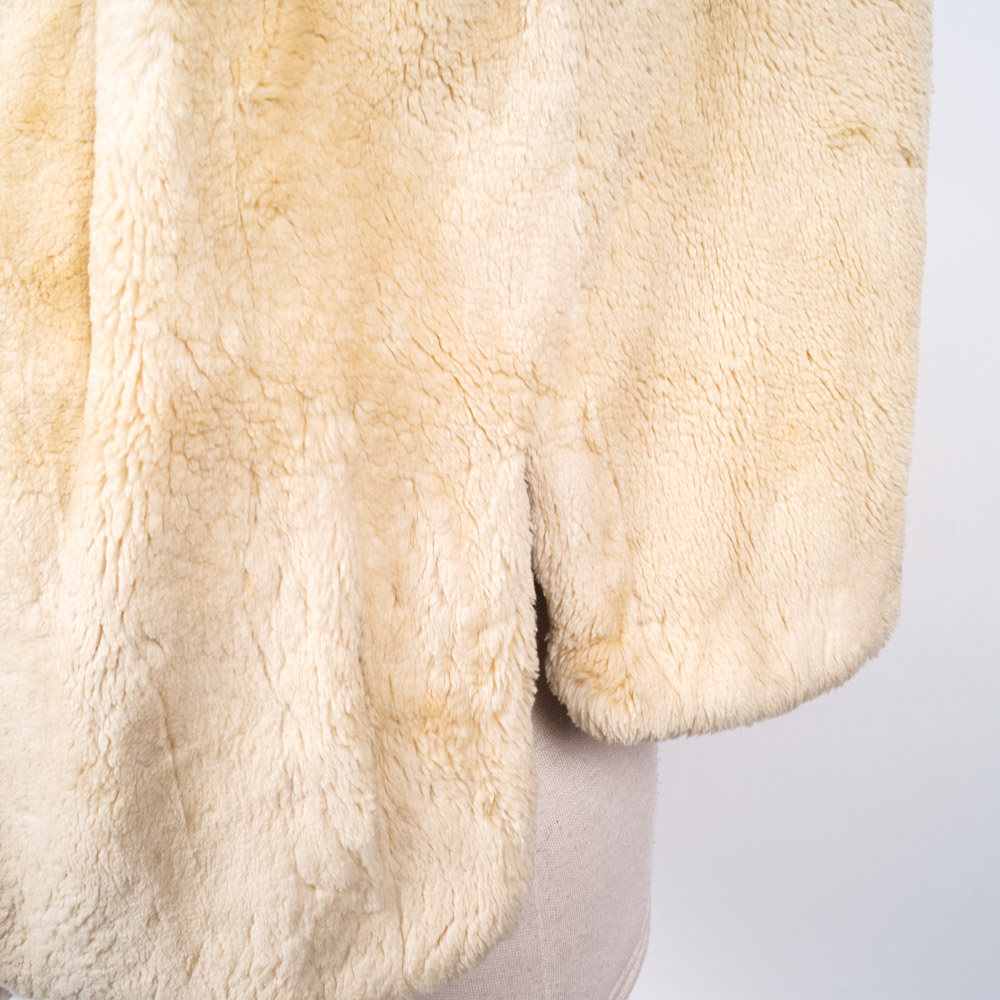 Vintage Beaver Fur Coat with Mink Collar