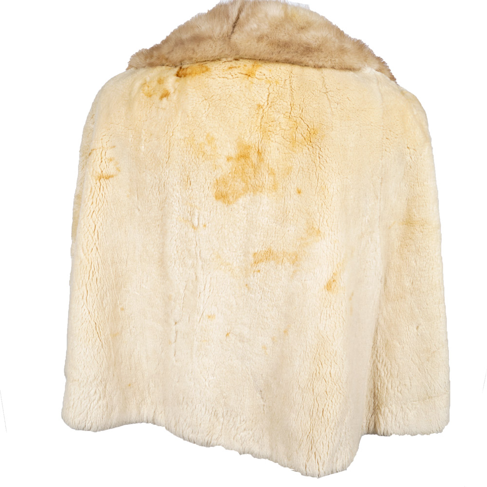 Vintage Beaver Fur Coat with Mink Collar