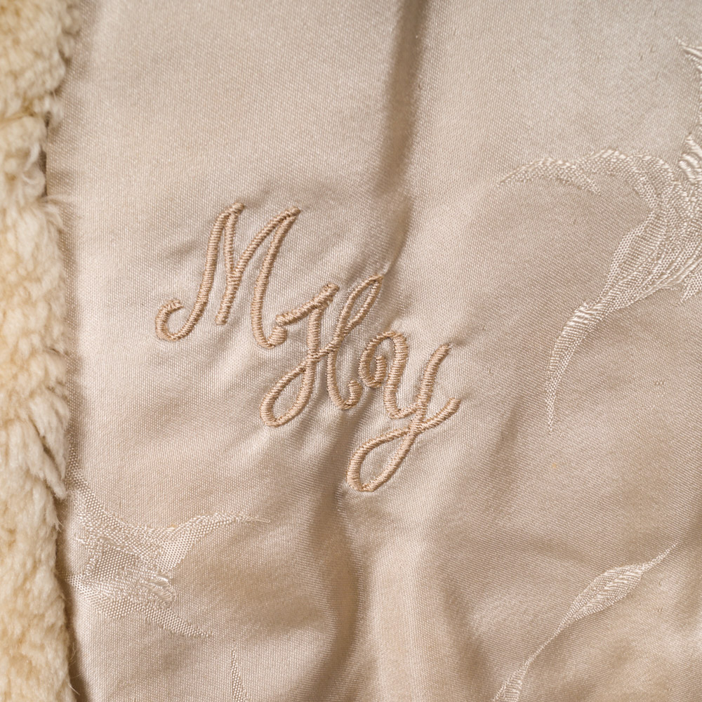 Vintage Beaver Fur Coat with Mink Collar