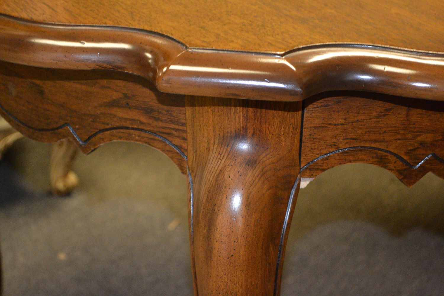 Louis XV Style Dining Table with Extension Leaves