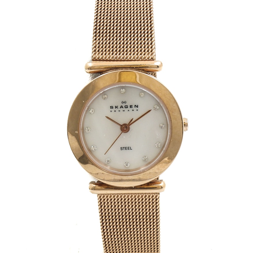 Skagen Stainless Steel Mother of Pearl Wristwatch