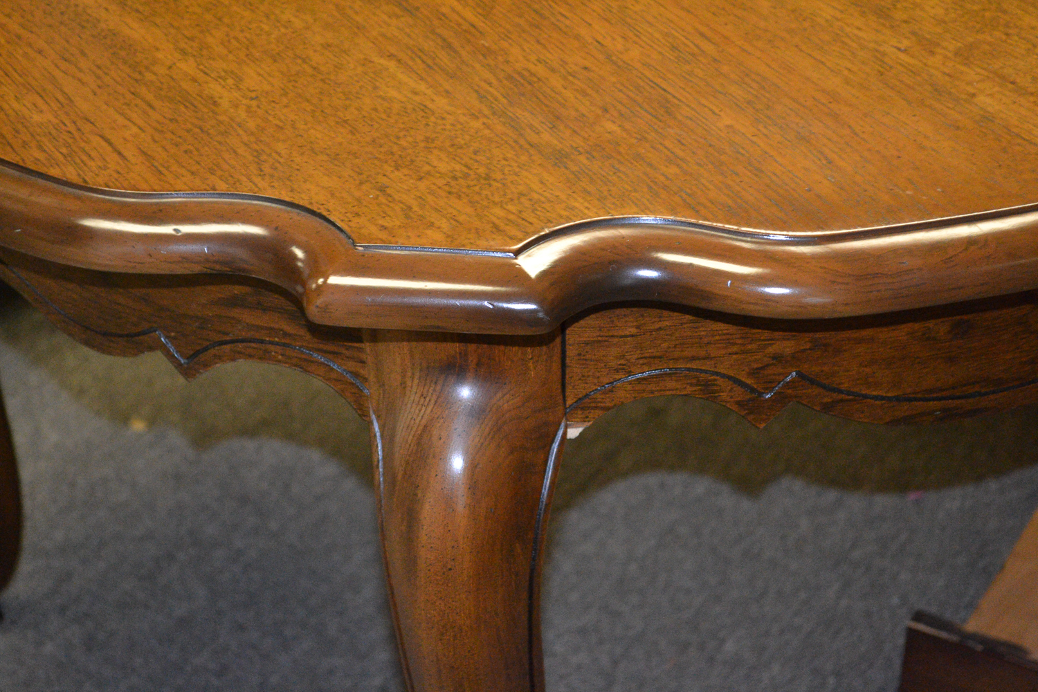 Louis XV Style Dining Table with Extension Leaves