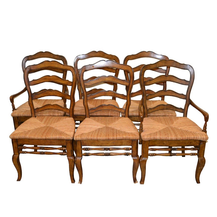 Provincial Style Ladder Back Dining Chairs