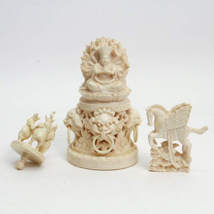 Collection of Chinese Resin Relief Carvings