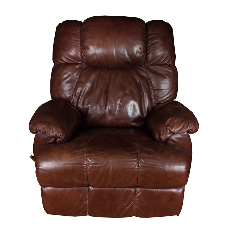 Brown Faux Leather Recliner