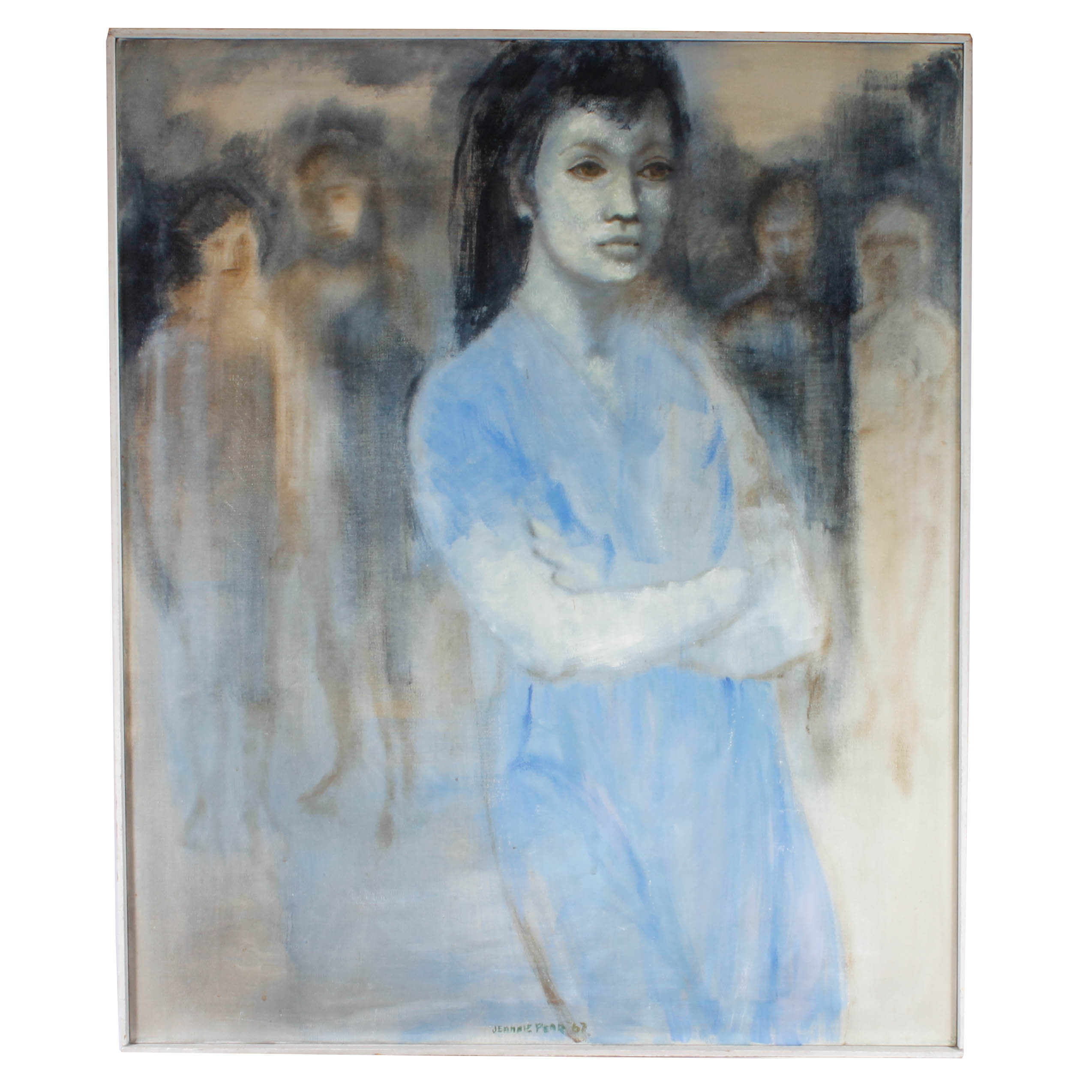 Jeannie Pear "Lonely Crowd" Oil Painting