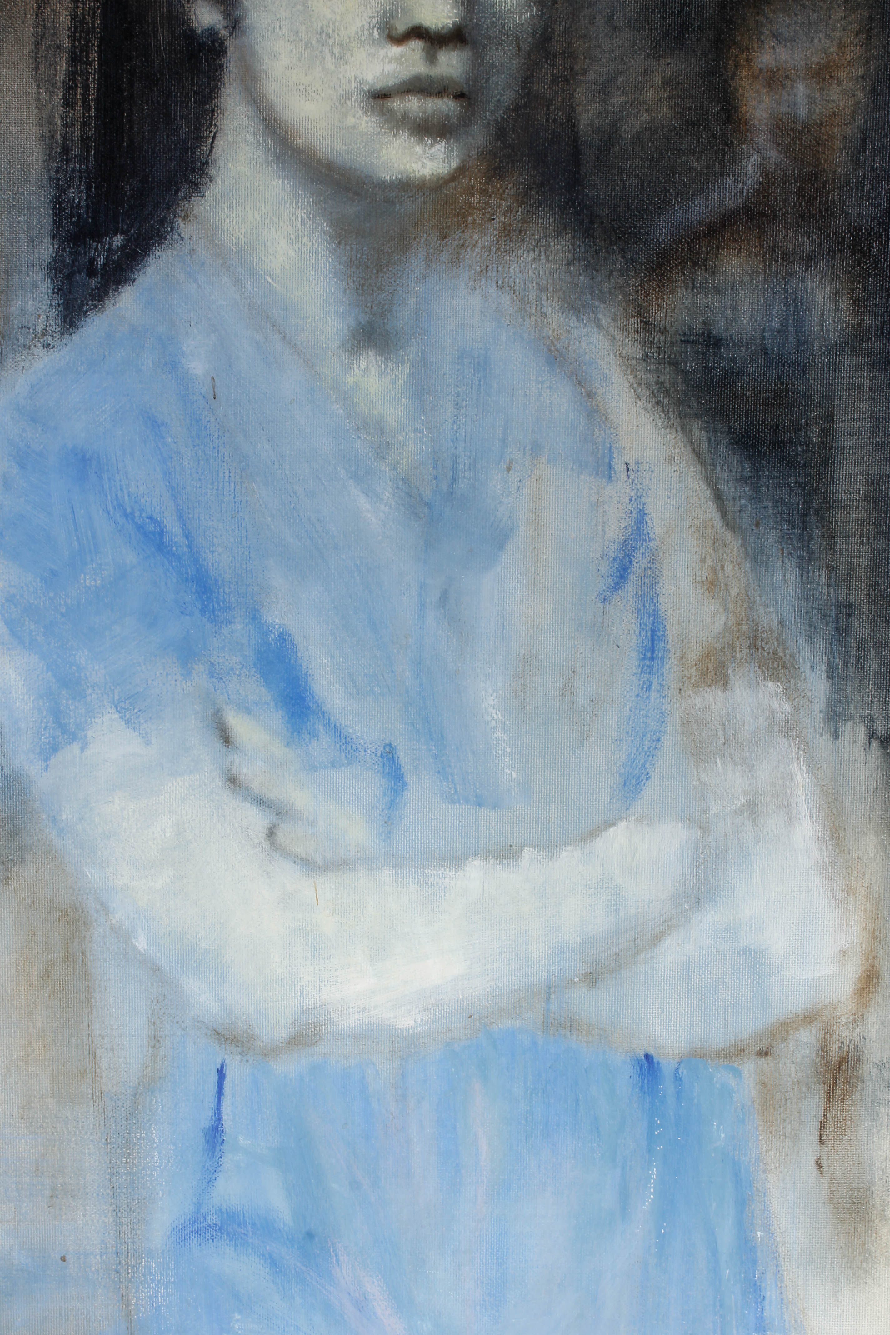 Jeannie Pear "Lonely Crowd" Oil Painting