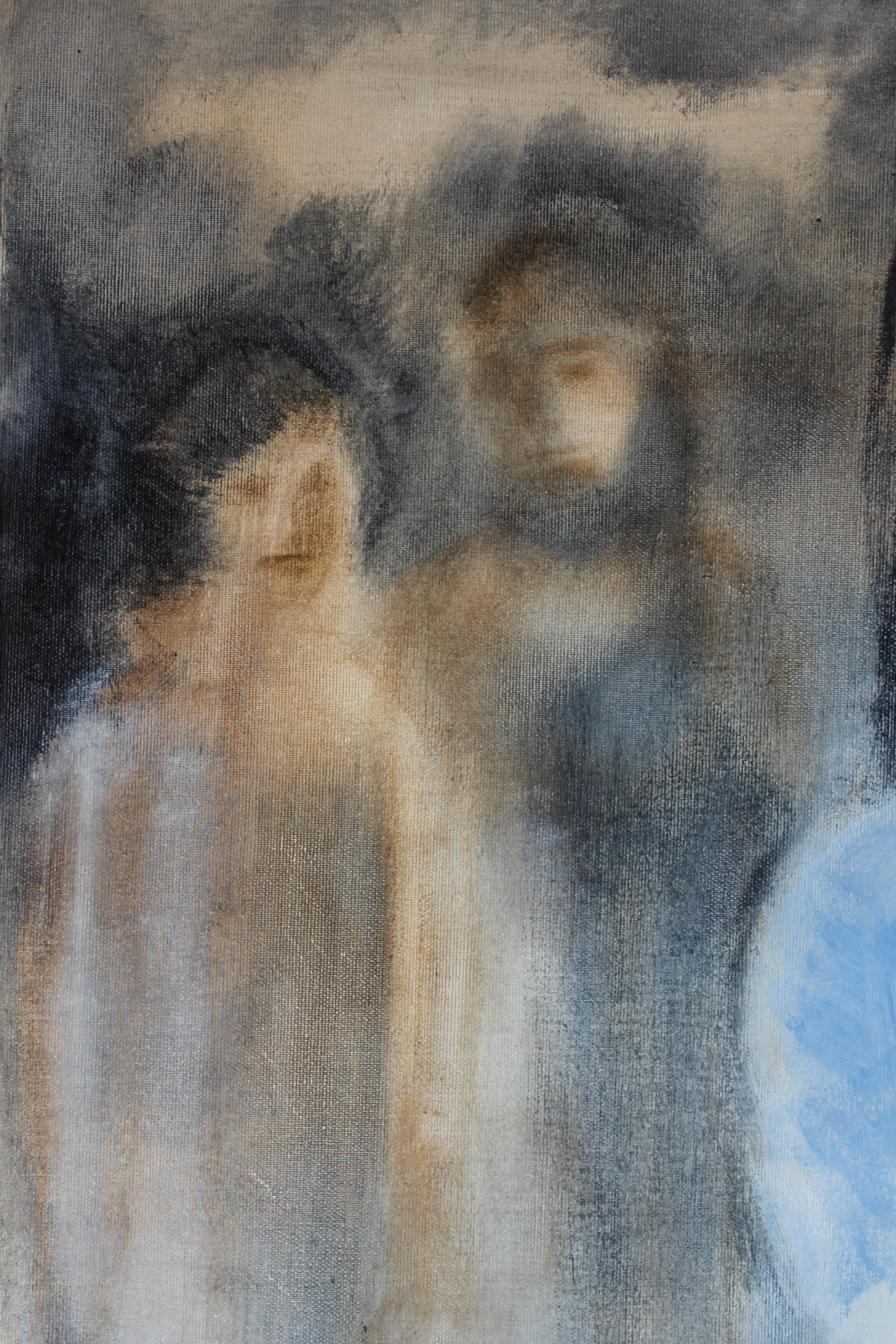 Jeannie Pear "Lonely Crowd" Oil Painting