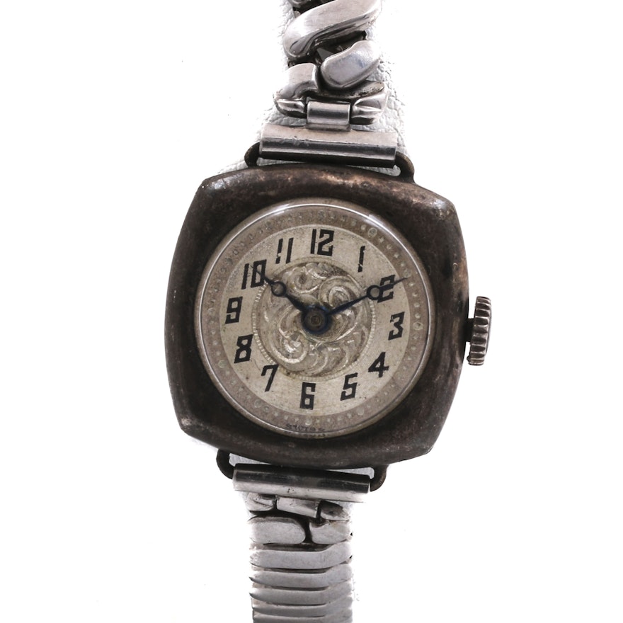 Sterling Silver and Stainless Steel Expansion Wristwatch