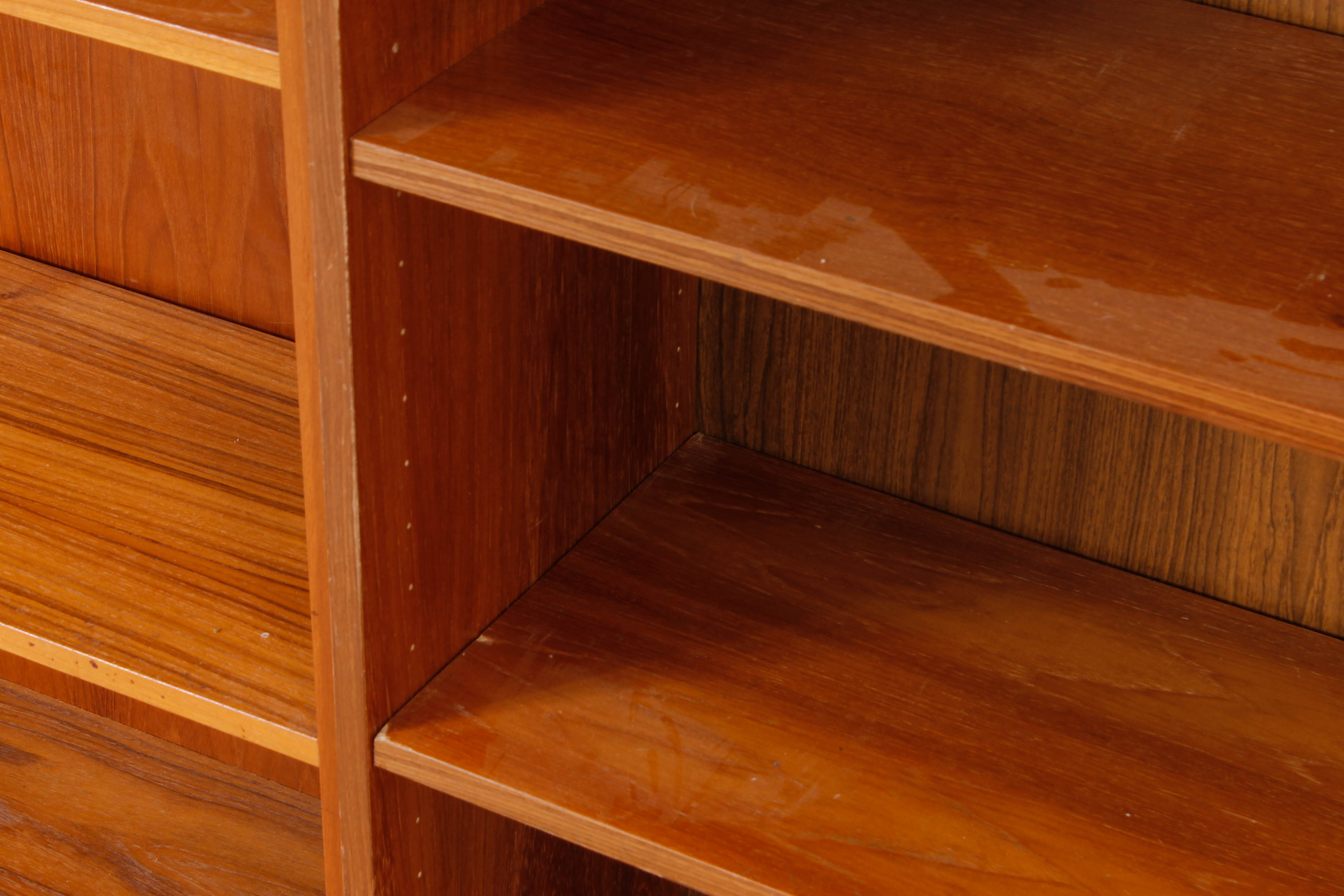 Modern Teak Veneer Bookshelves