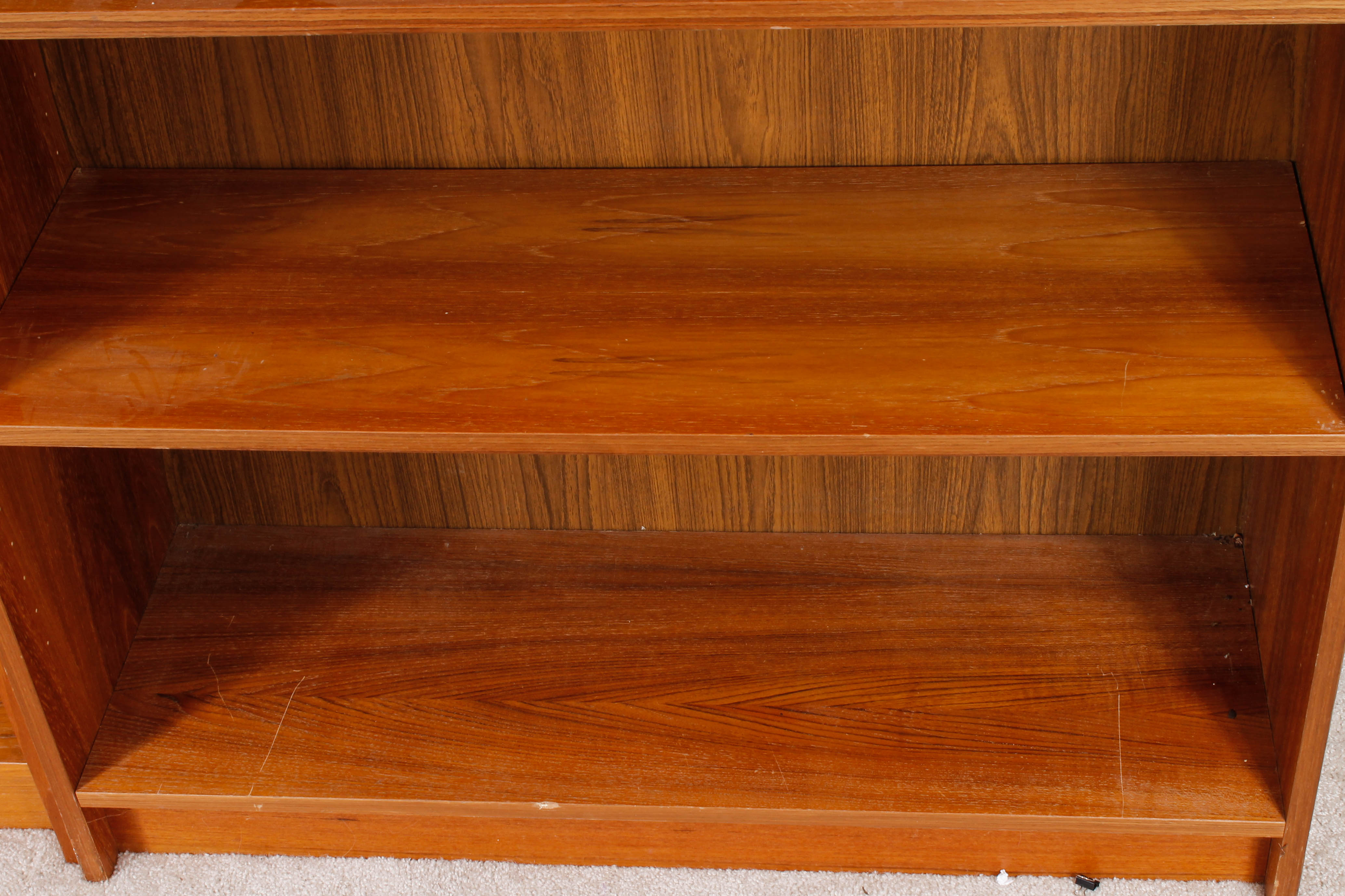 Modern Teak Veneer Bookshelves