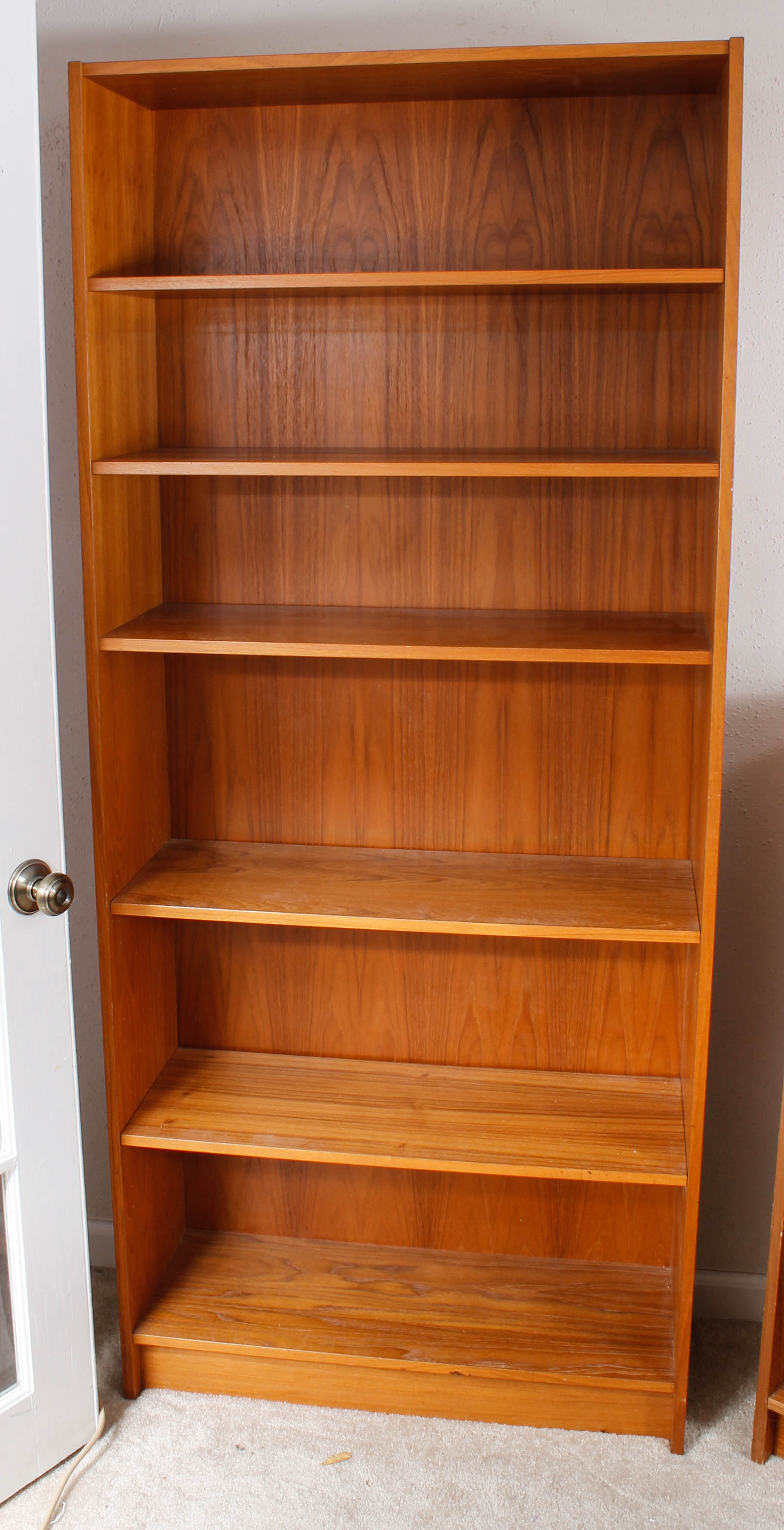 Modern Teak Veneer Bookshelves