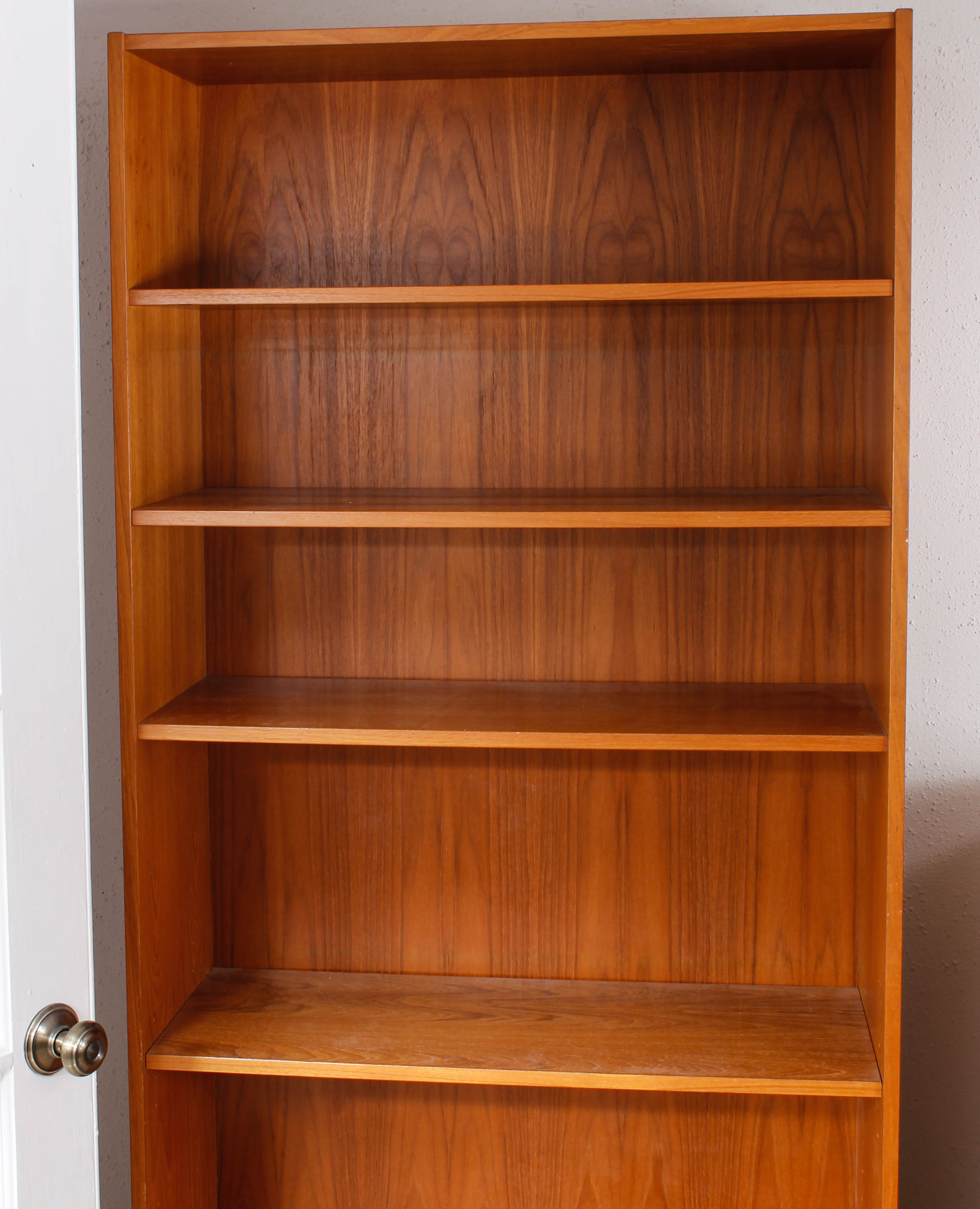 Modern Teak Veneer Bookshelves