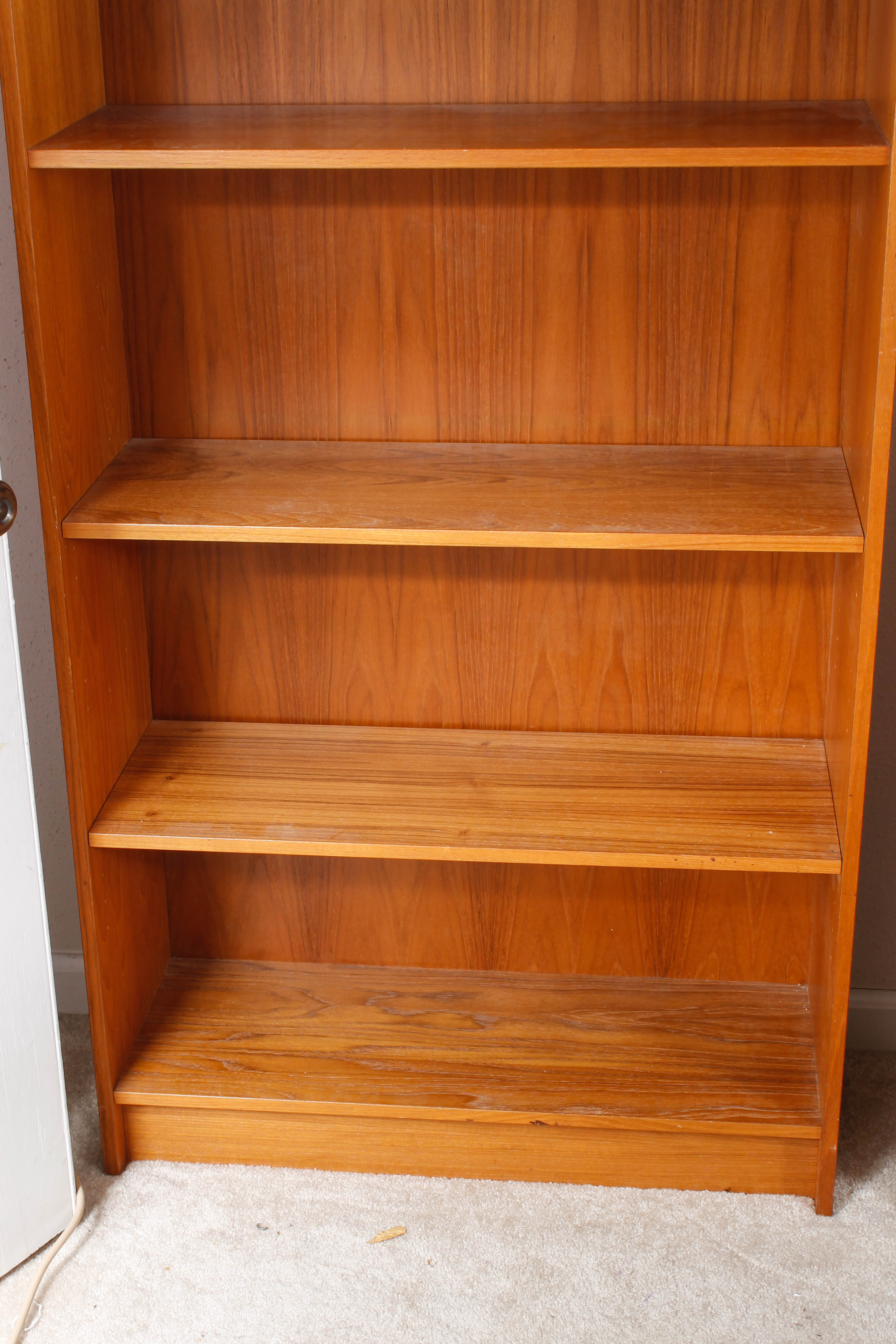 Modern Teak Veneer Bookshelves