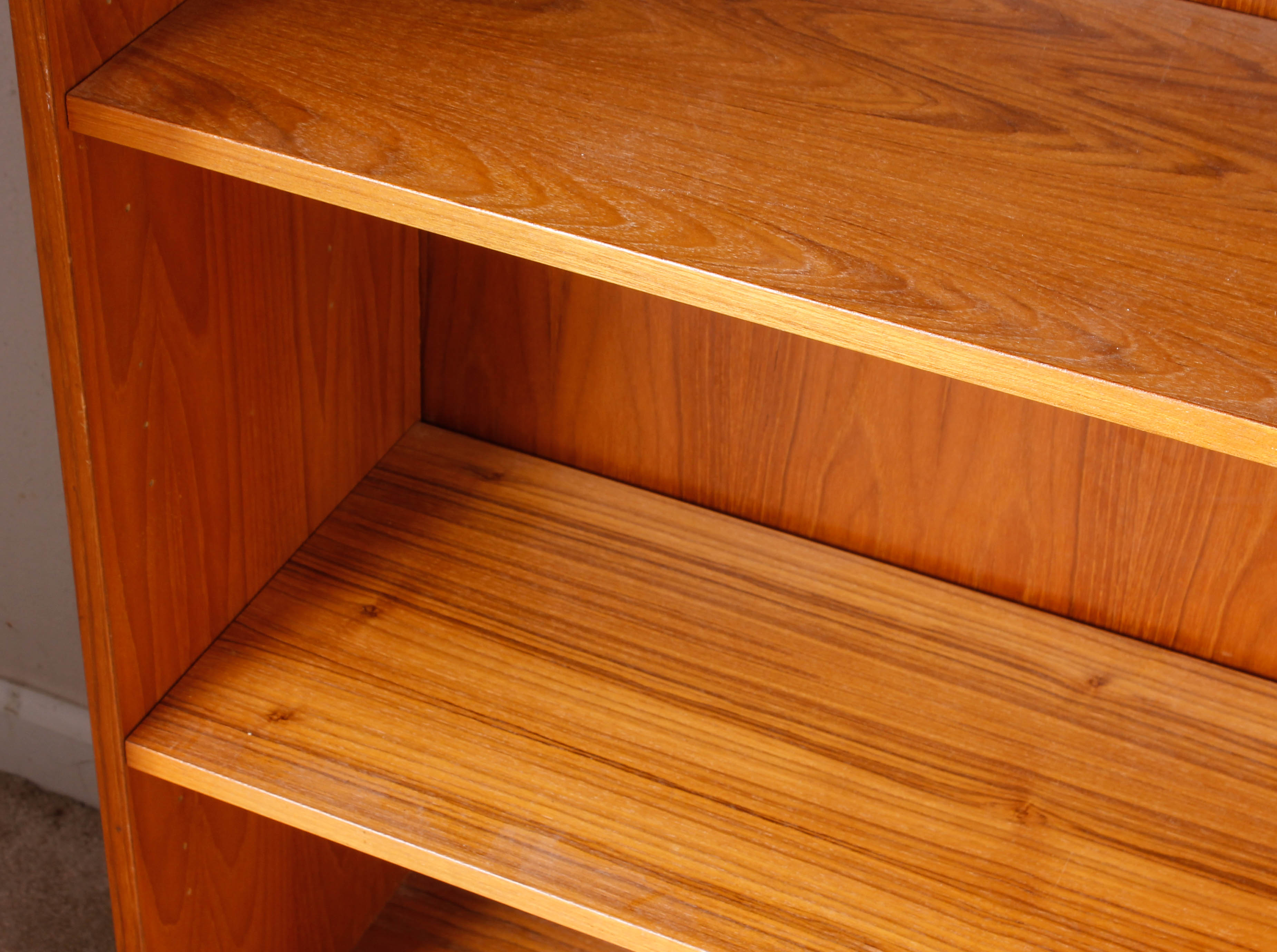 Modern Teak Veneer Bookshelves