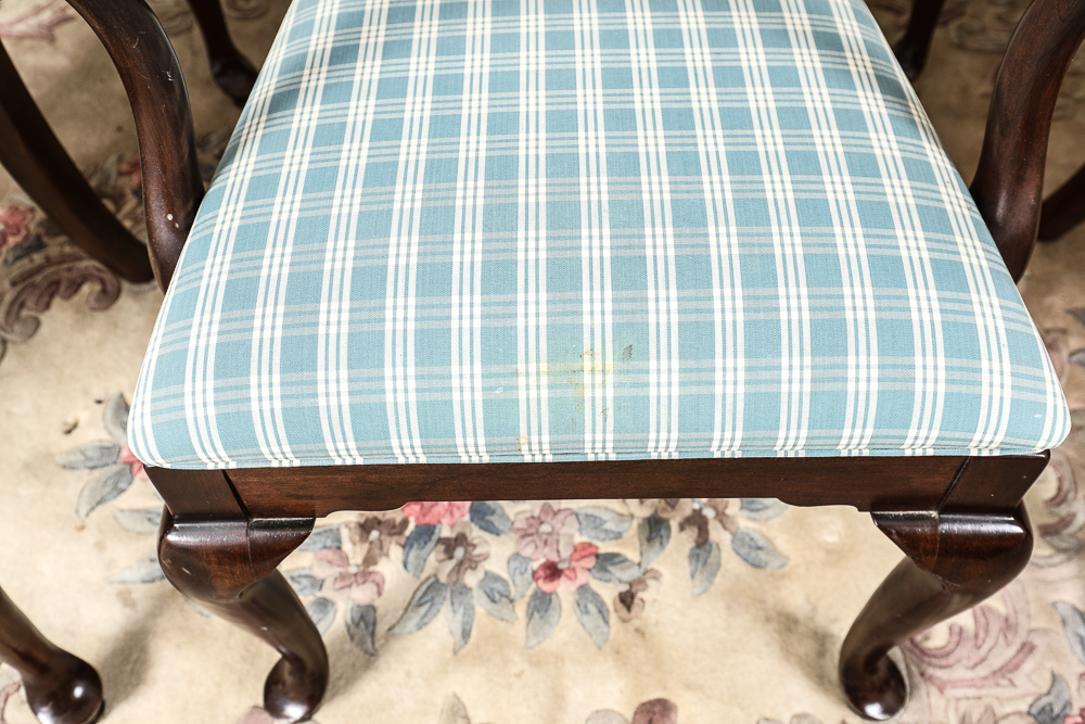 Set of Six Queen Anne Style Dining Chairs by Ethan Allen