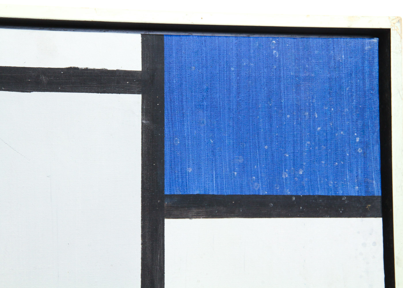 Acrylic Copy Painting After Piet Mondrian Grid Painting