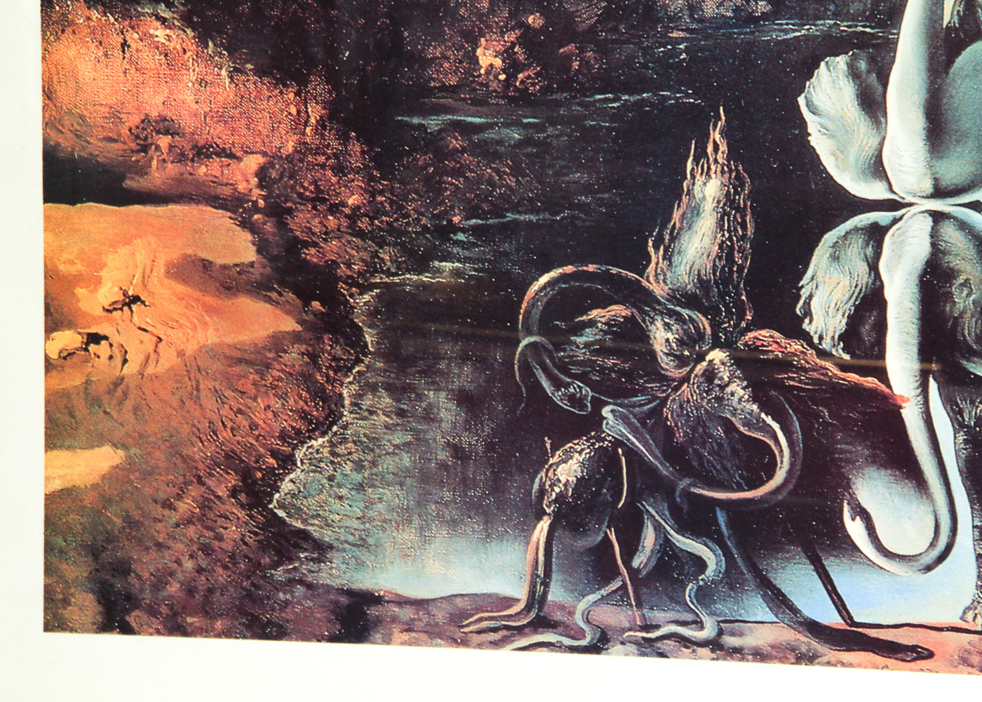 Offset Lithograph Poster After "Swans Reflecting Elephants" by Salvador Dali