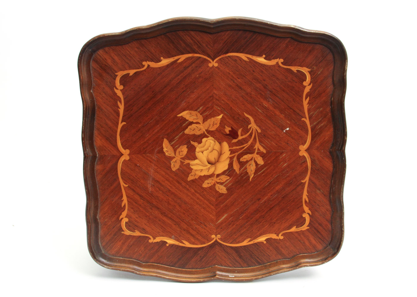 Queen Anne Style Nesting Tables with Marquetry Tops