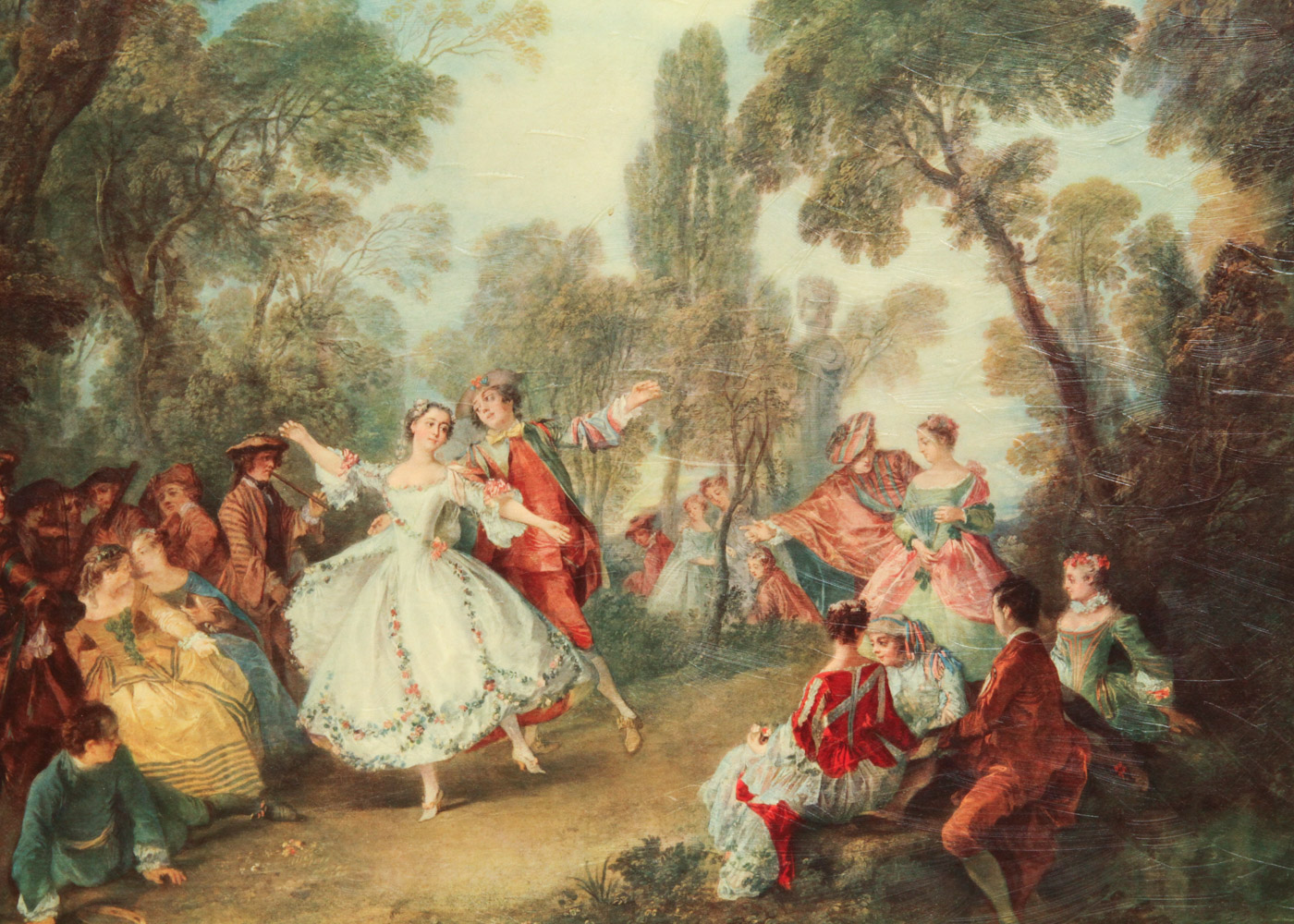 Offset Lithographic Reproduction after Nicolas Lancret "La Camargo Dancing"