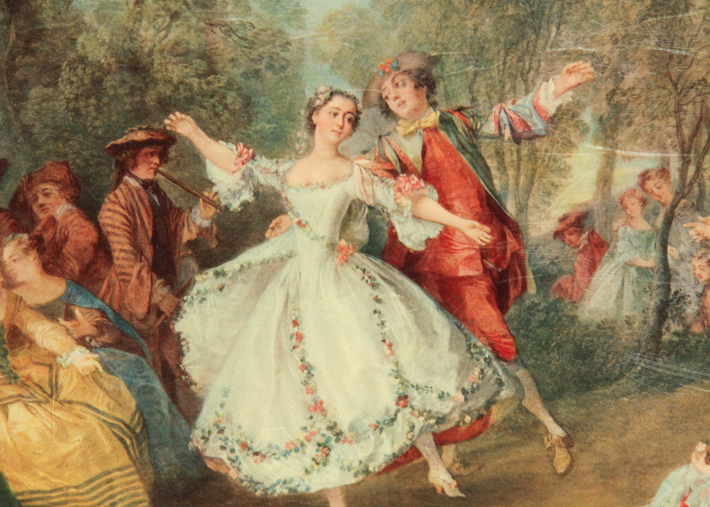 Offset Lithographic Reproduction after Nicolas Lancret "La Camargo Dancing"