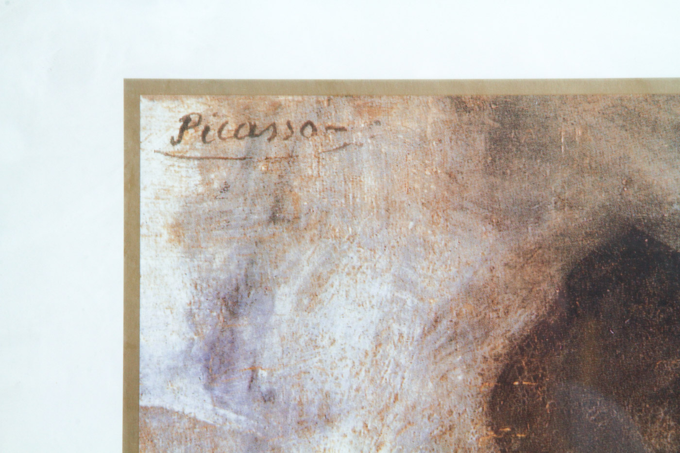 Framed Offset Lithograph Art Poster After Pablo Picasso's "Blue Nude"