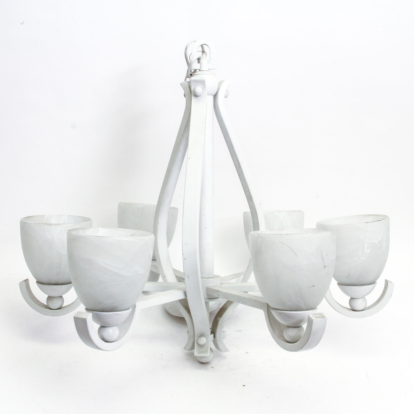 Contemporary White Chandelier