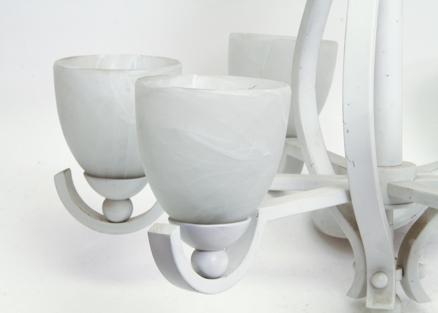 Contemporary White Chandelier