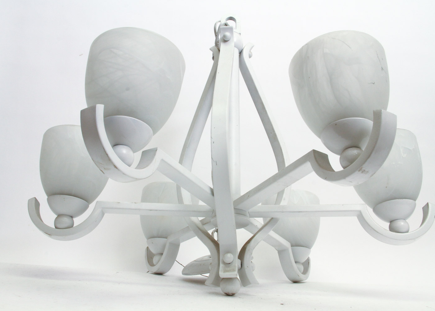 Contemporary White Chandelier