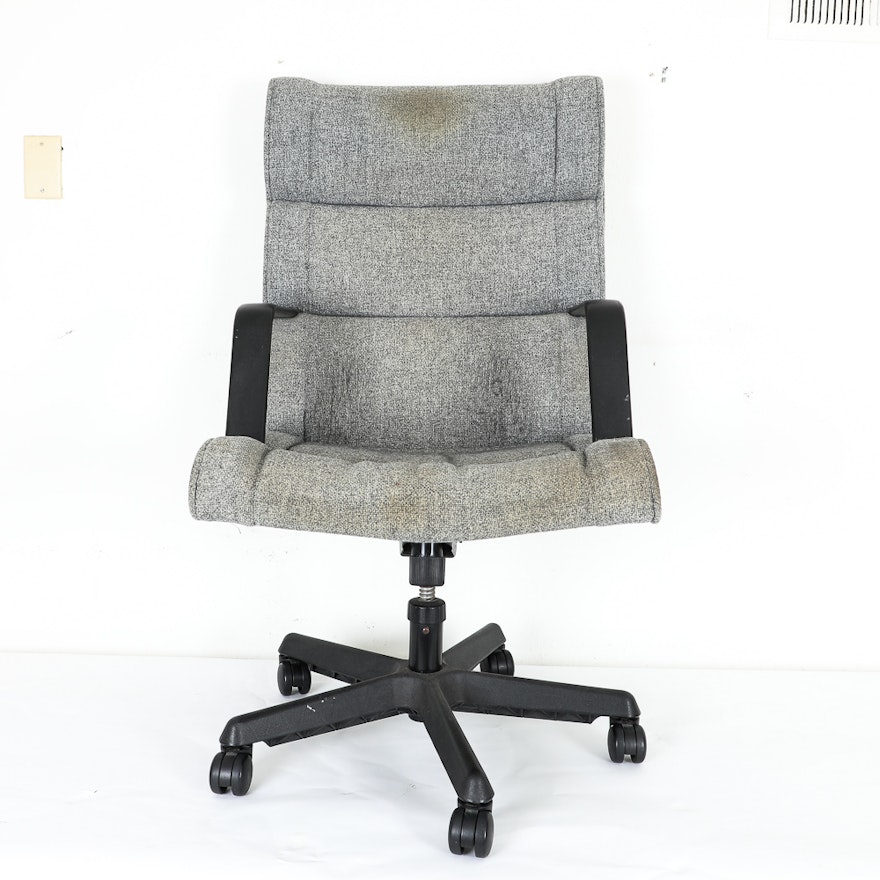 Gray Upholstered Desk Chair