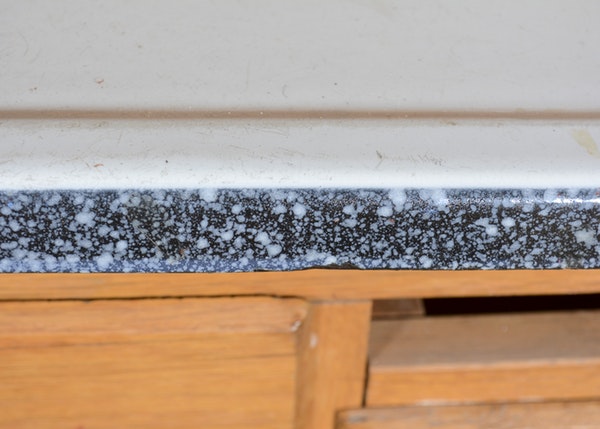 Vintage Oak Hoosier Cabinet with Porcelain Enamel Surface