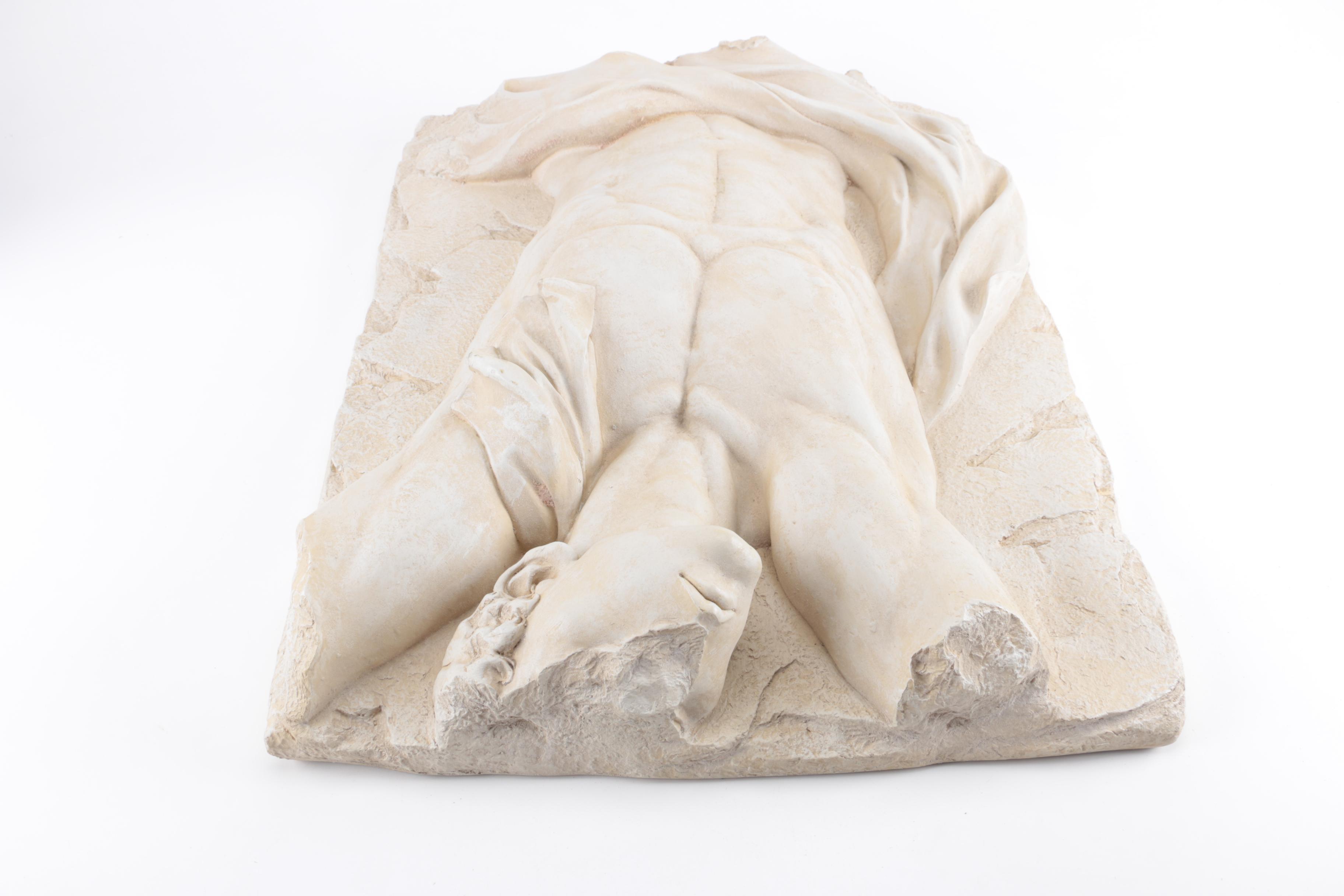 Plaster Cast of a Mans Torso Wall Decor