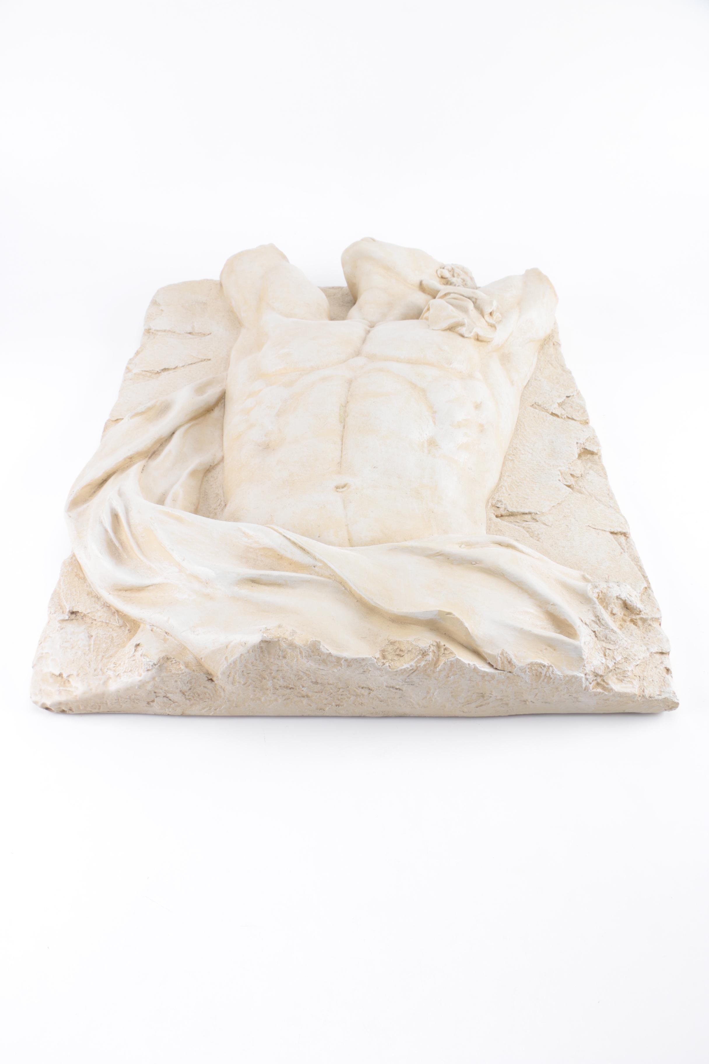 Plaster Cast of a Mans Torso Wall Decor