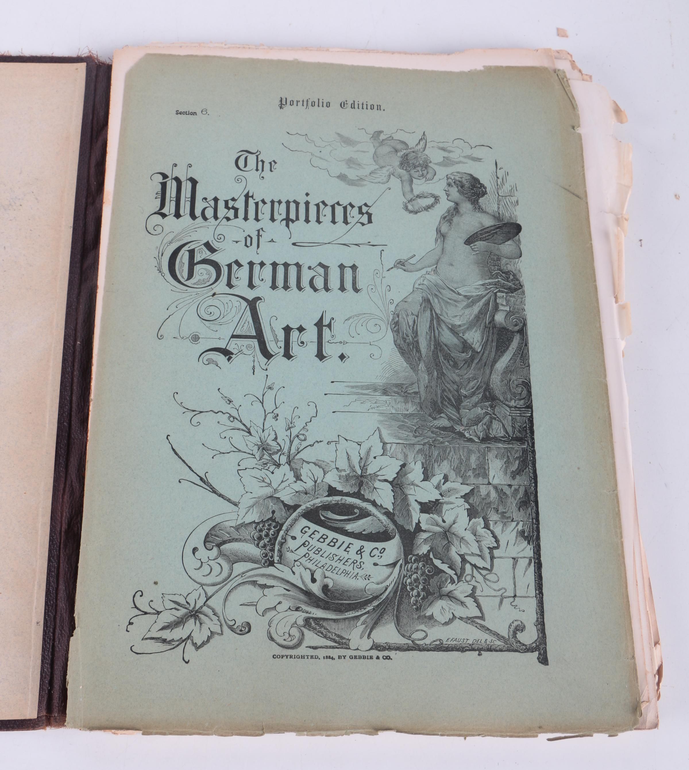 1884 "The Masterpieces of German Art Illustrated: Portfolio Edition" Sections