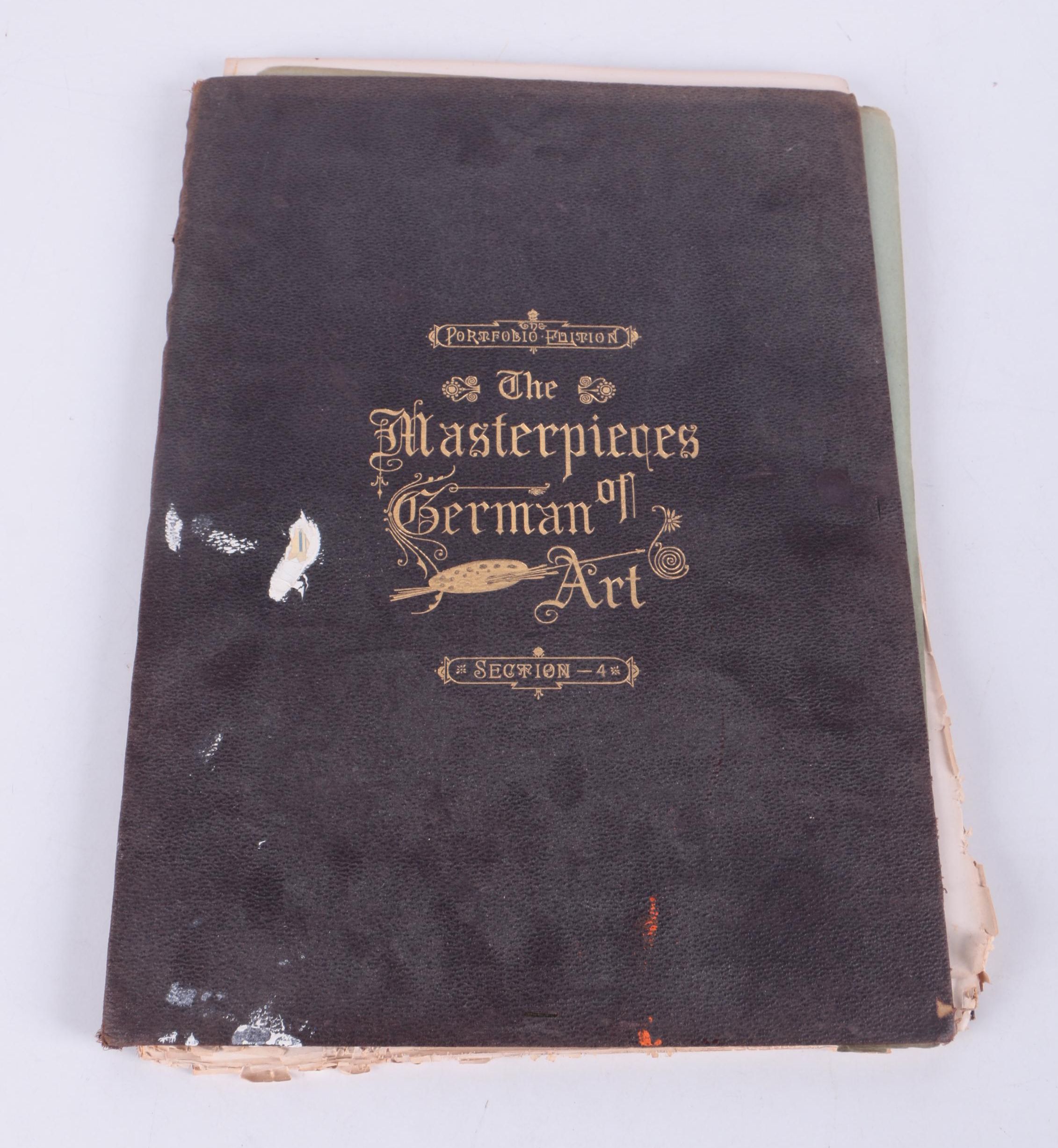 1884 "The Masterpieces of German Art Illustrated: Portfolio Edition" Sections