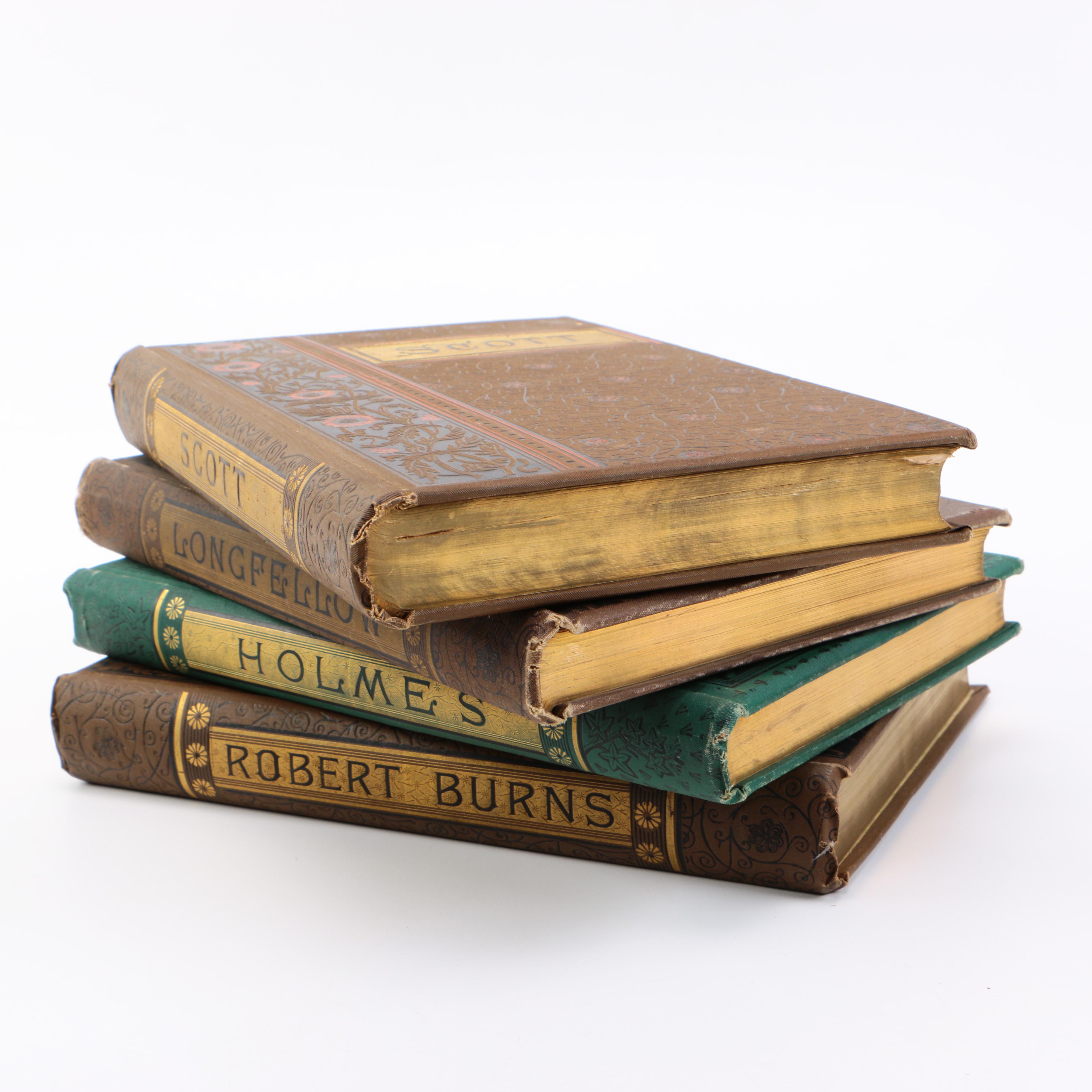 Assorted Antique Poetry Books